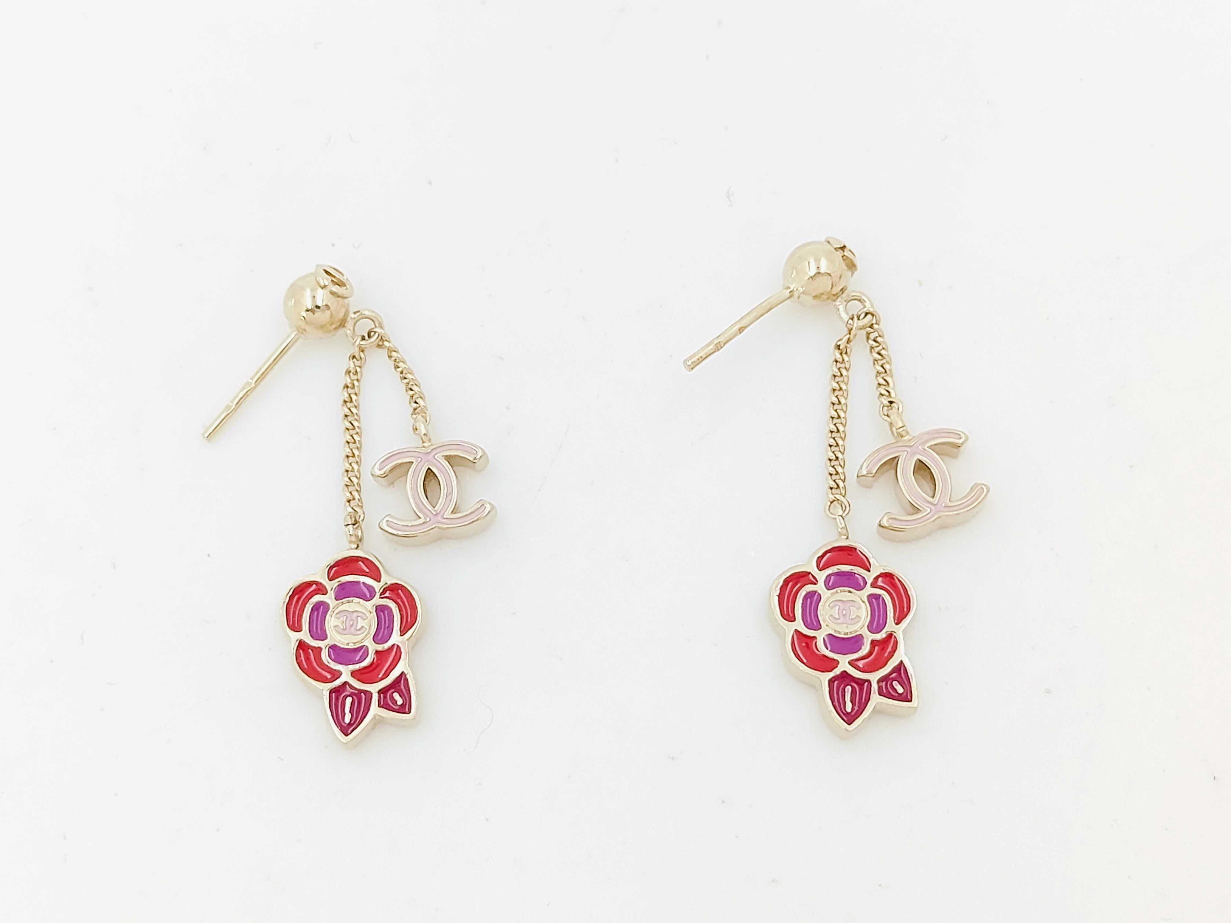 05P Coco Mark Camellia Earrings — view 2