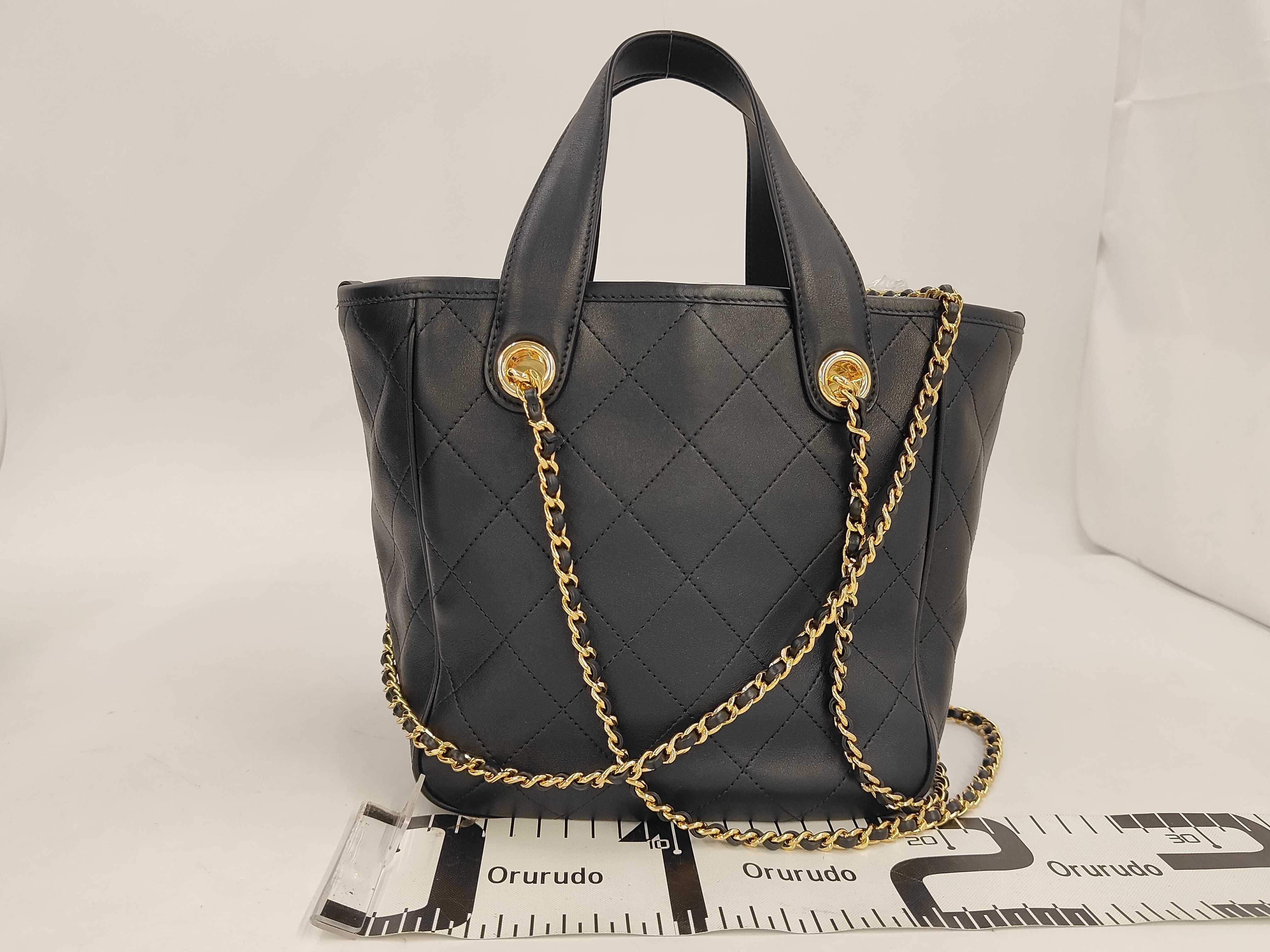 AS6199 Matelassé Mini Shopping Bag, Calfskin, CH1HHPLE, with Box and Dust Bag, Shoulder Bag — view 2