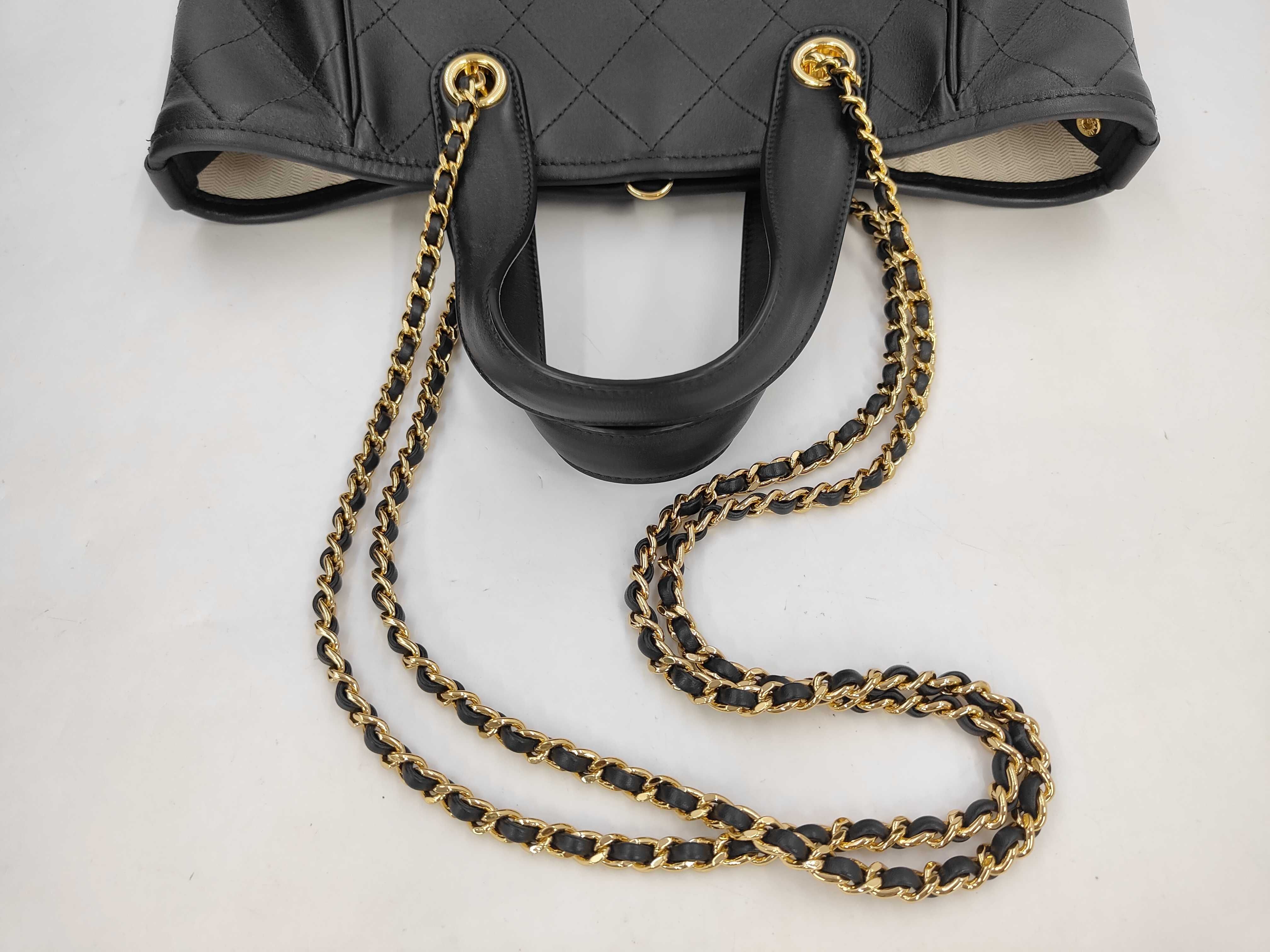 AS6199 Matelassé Mini Shopping Bag, Calfskin, CH1HHPLE, with Box and Dust Bag, Shoulder Bag — view 5
