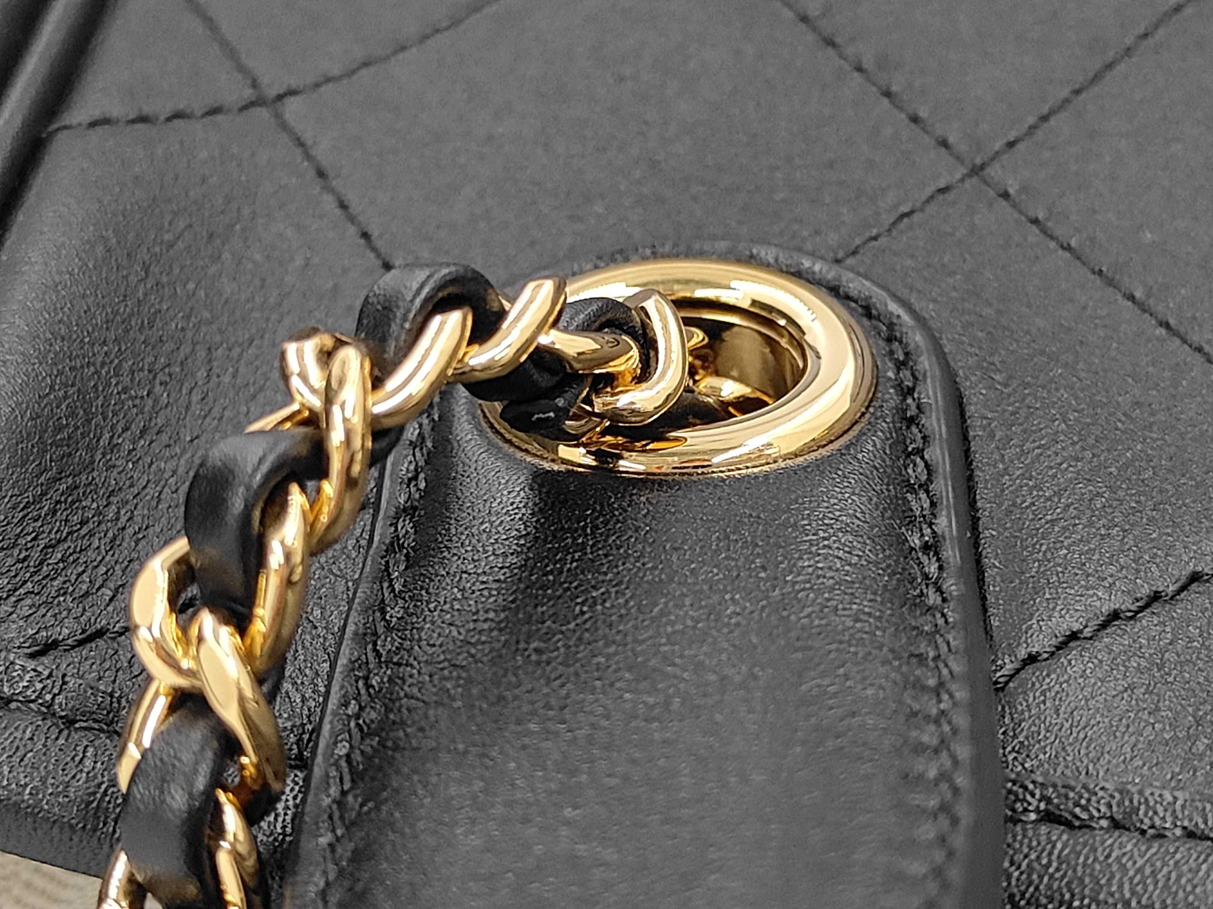AS6199 Matelassé Mini Shopping Bag, Calfskin, CH1HHPLE, with Box and Dust Bag, Shoulder Bag — view 7