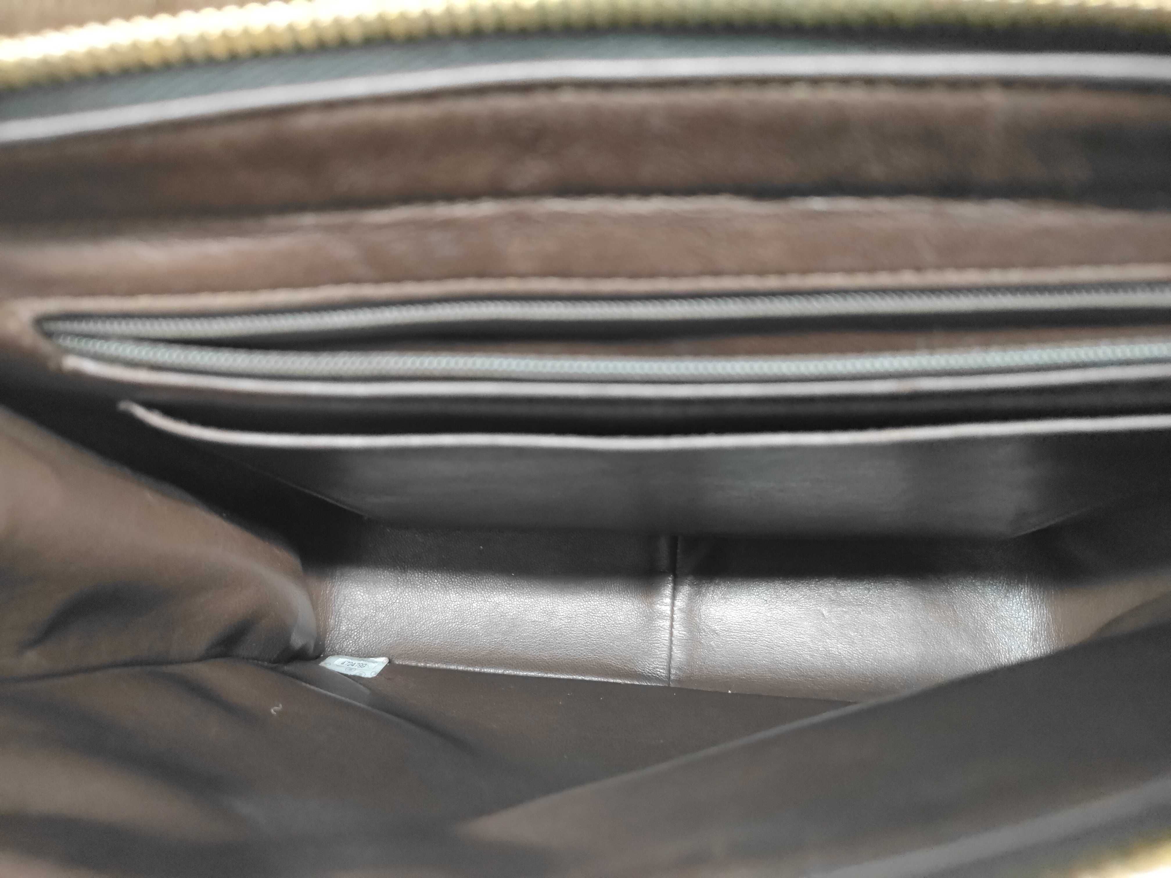 Matelassé Suede Backpack with Gold Hardware and Chain (No. 4) - Brown — view 11