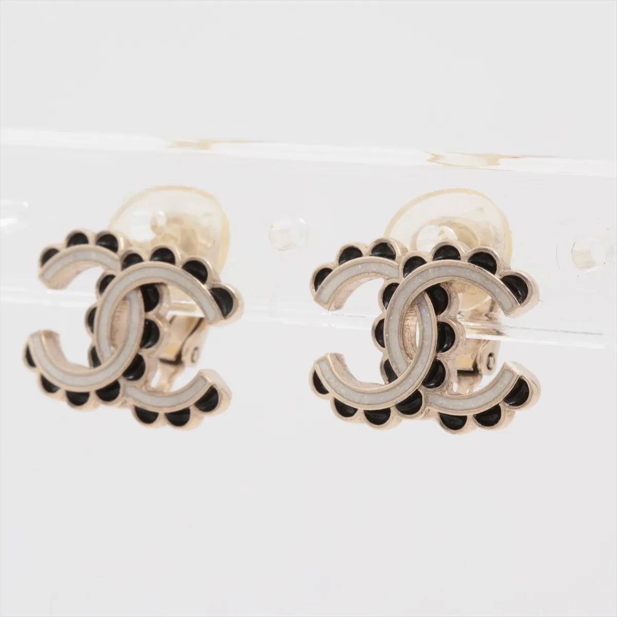 Coco Mark C24B Earrings (Pair) GP Gold. Shows signs of wear including — view 3