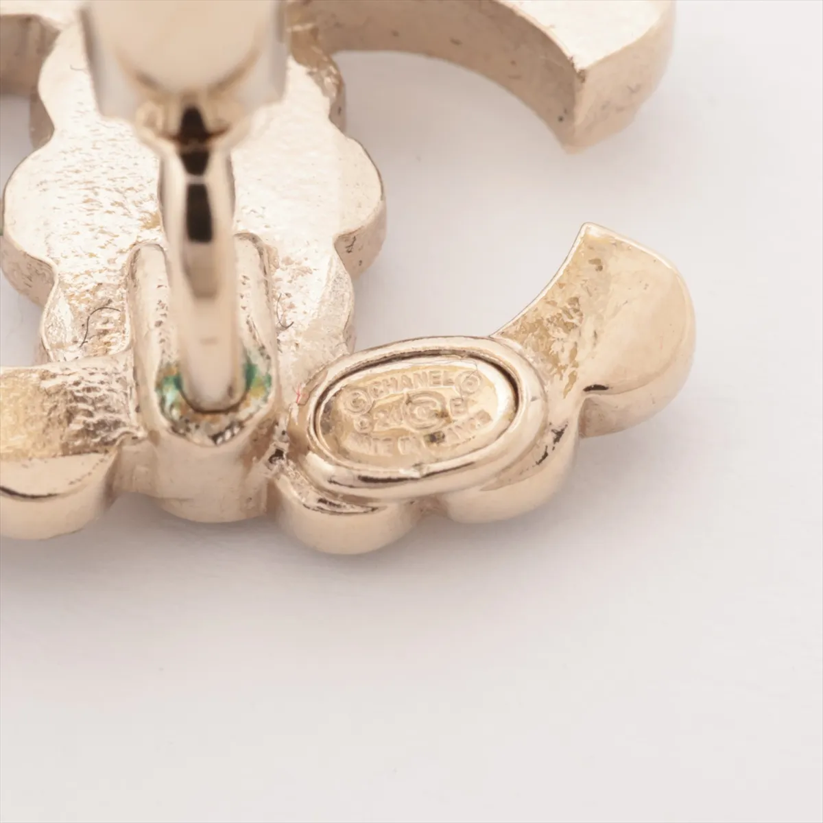 Coco Mark C24B Earrings (Pair) GP Gold. Shows signs of wear including — view 5