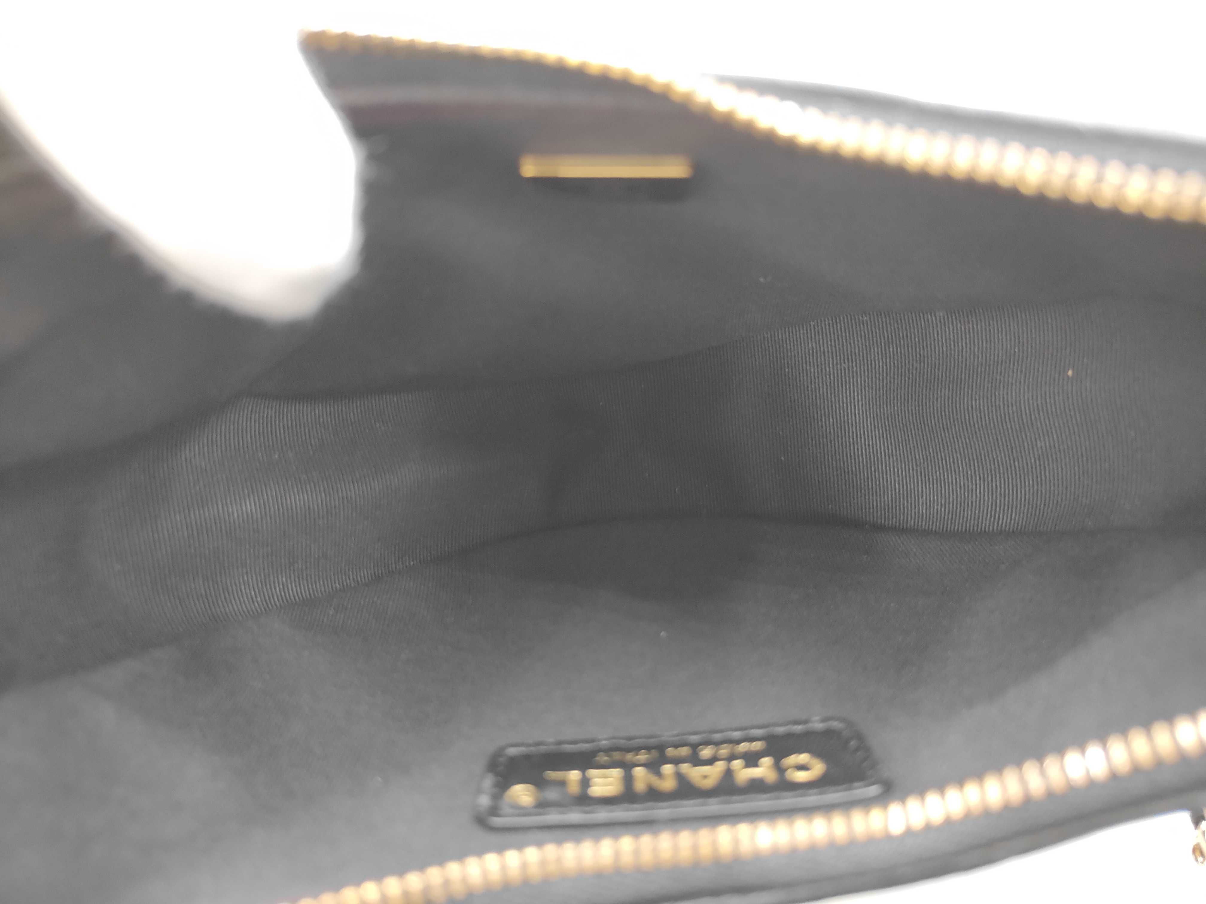 Matelassé Small Hobo Chain Shoulder Bag, Black Calfskin — view 10