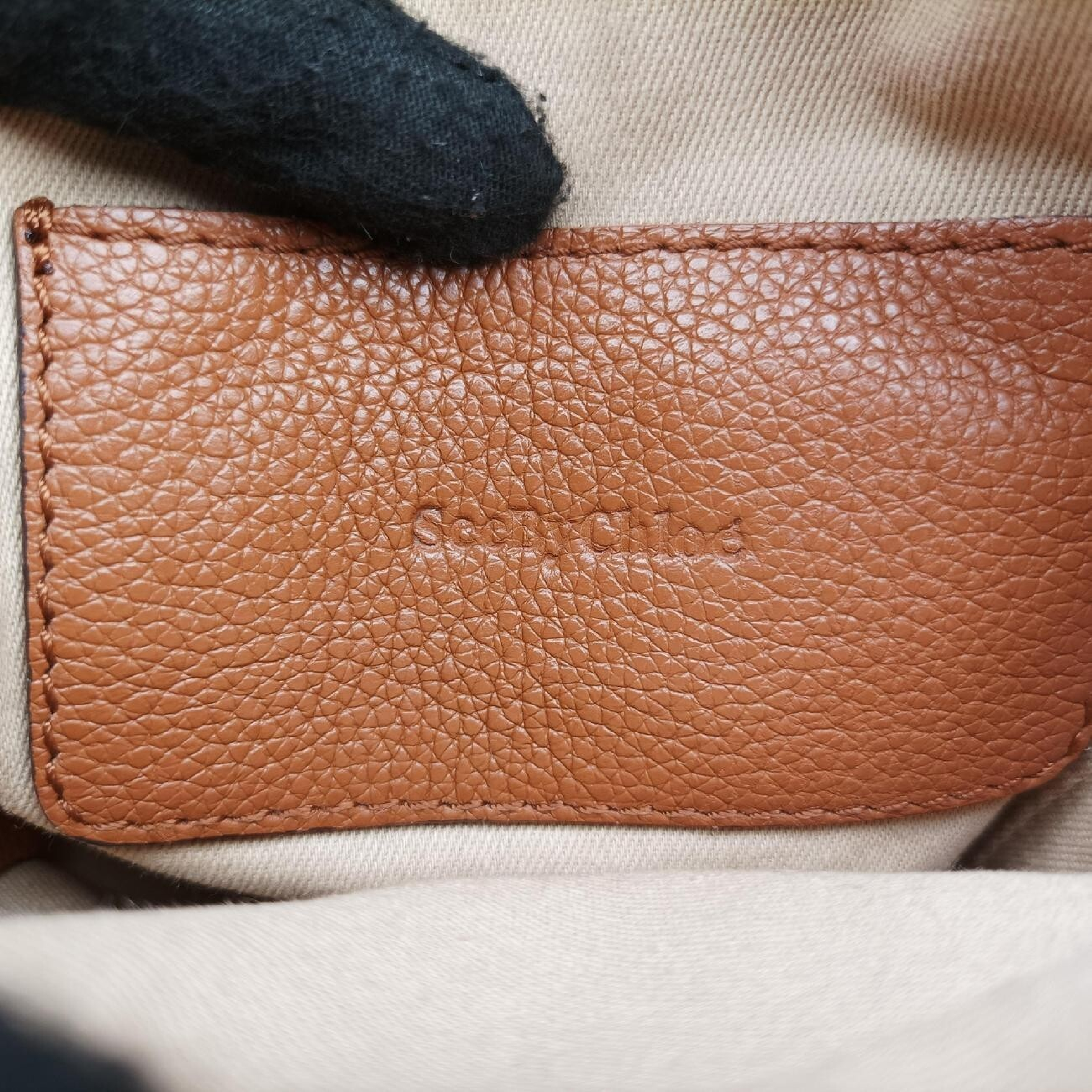 SEE BY CHLOE Ribbed Horsehead Flap Brown Suede x Leather Joan -86585 Shoulder Bag — view 7