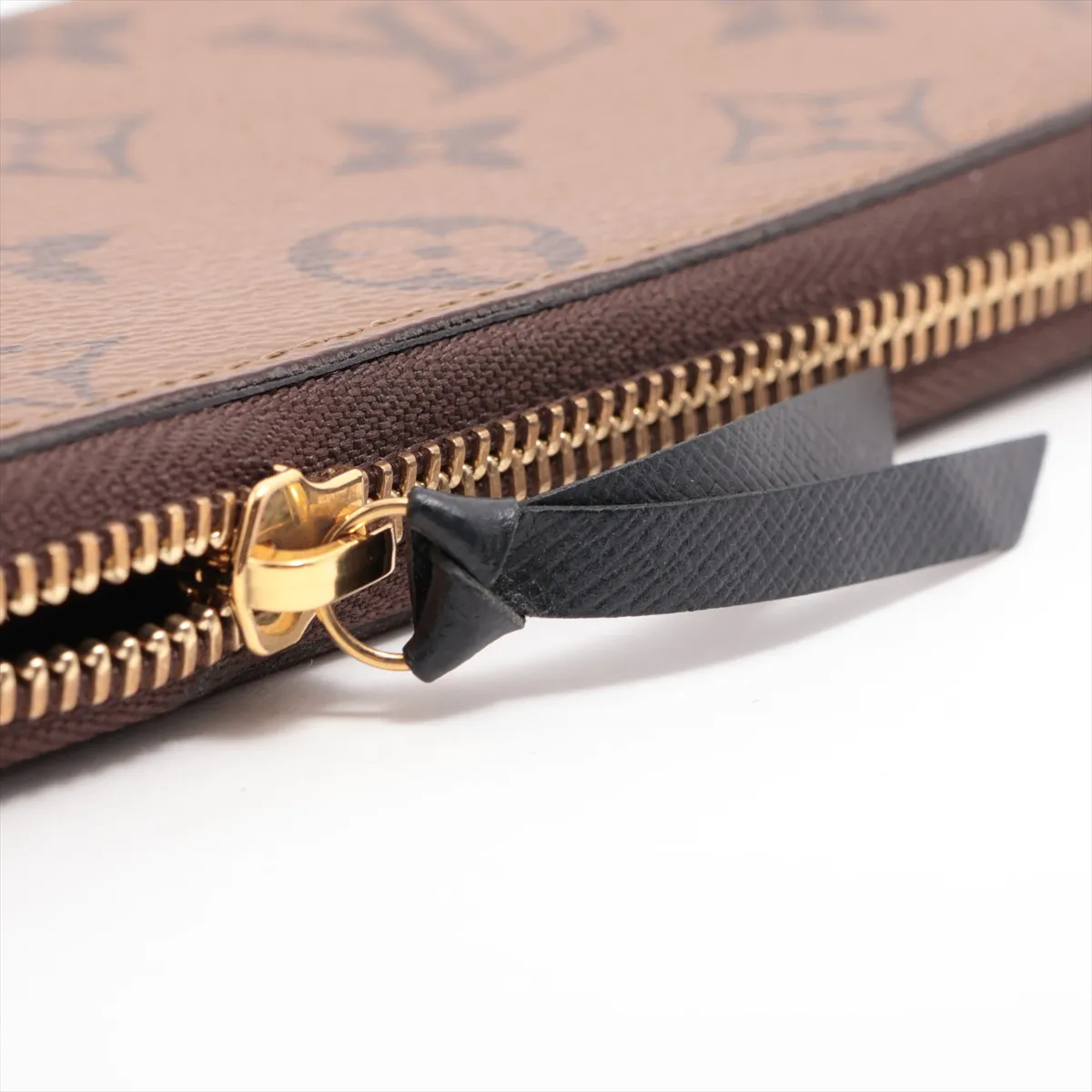 Monogram Reverse Portefeuille Clemence M82336 Brown Round Zip Wallet (RFID detected) — view 11
