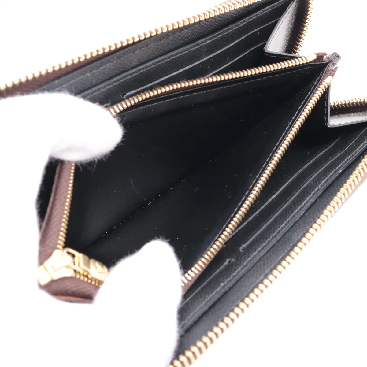 Monogram Reverse Portefeuille Clemence M82336 Brown Round Zip Wallet (RFID detected) — view 8