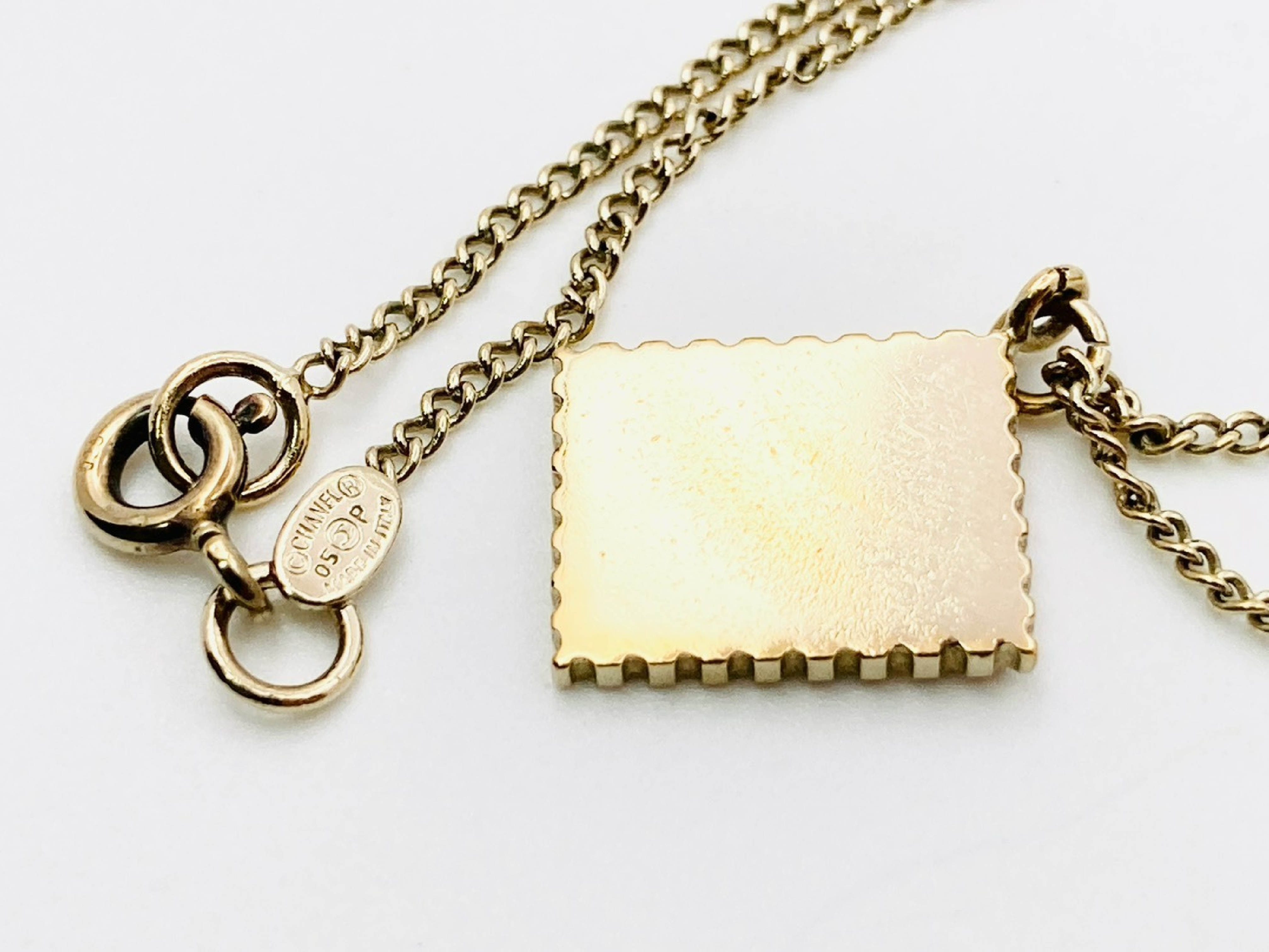 Coco Mark Square Rectangle Necklace 05P Pink Necklace — view 4