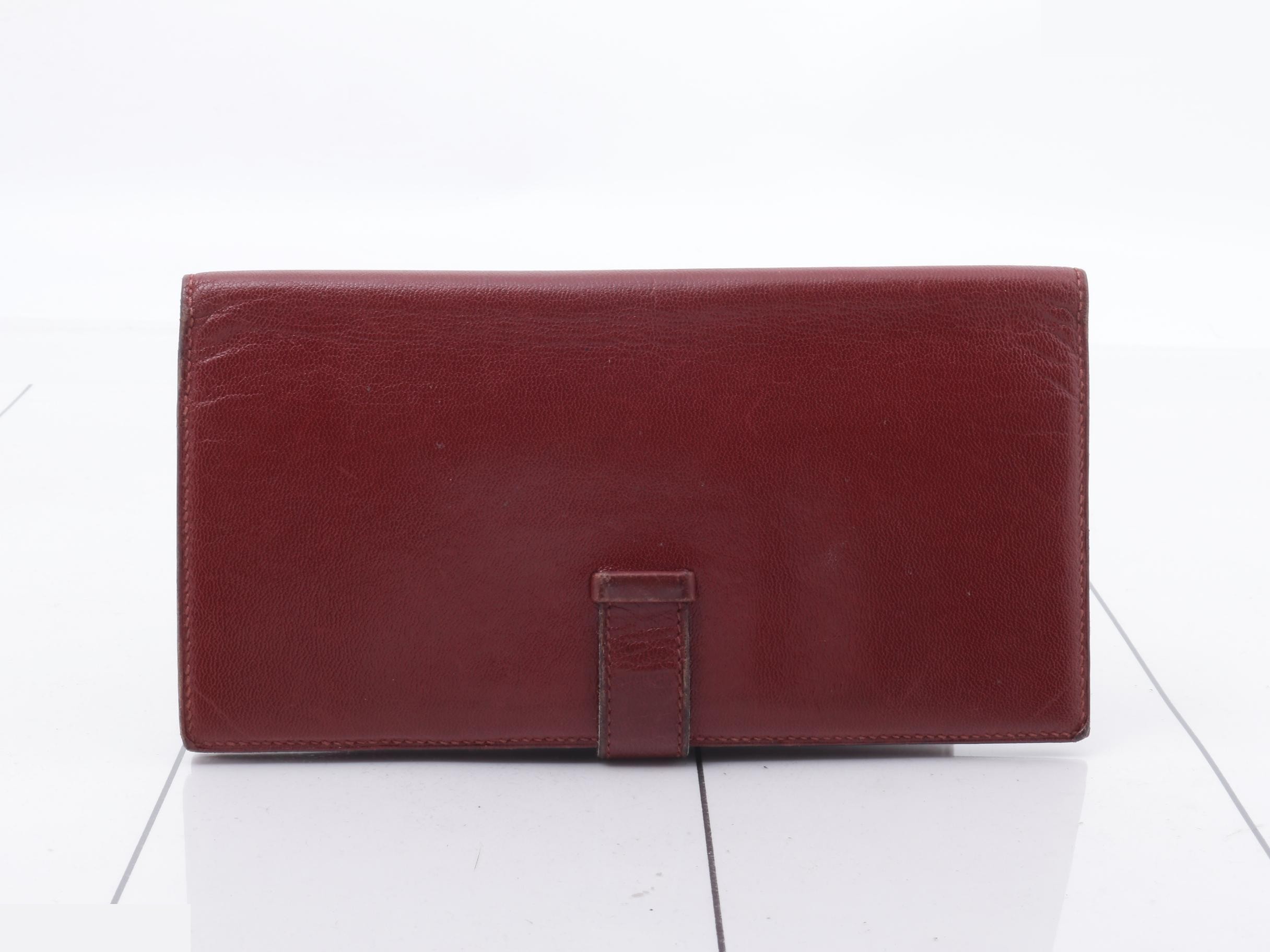 Bearn Leather Long Wallet with O Stamp — view 2