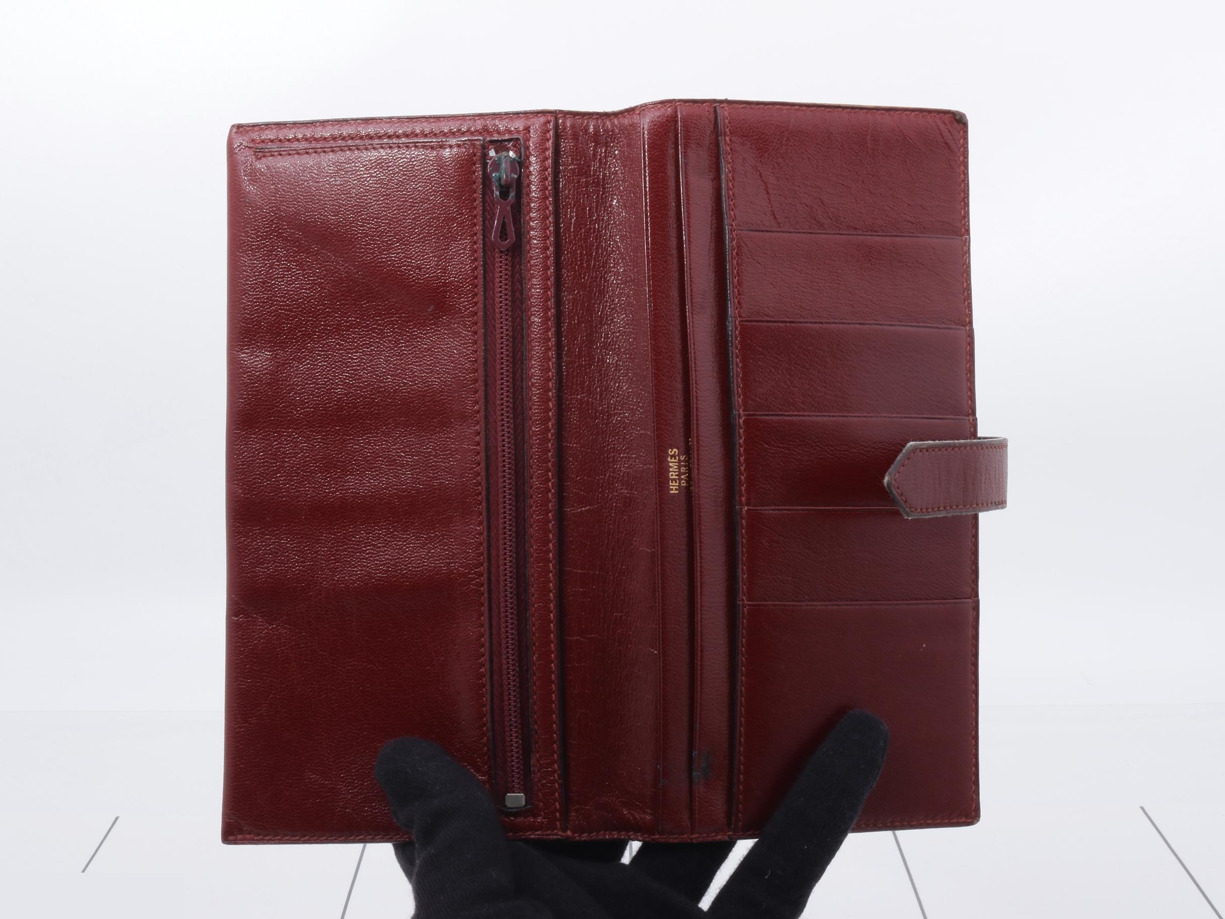 Bearn Leather Long Wallet with O Stamp — view 4