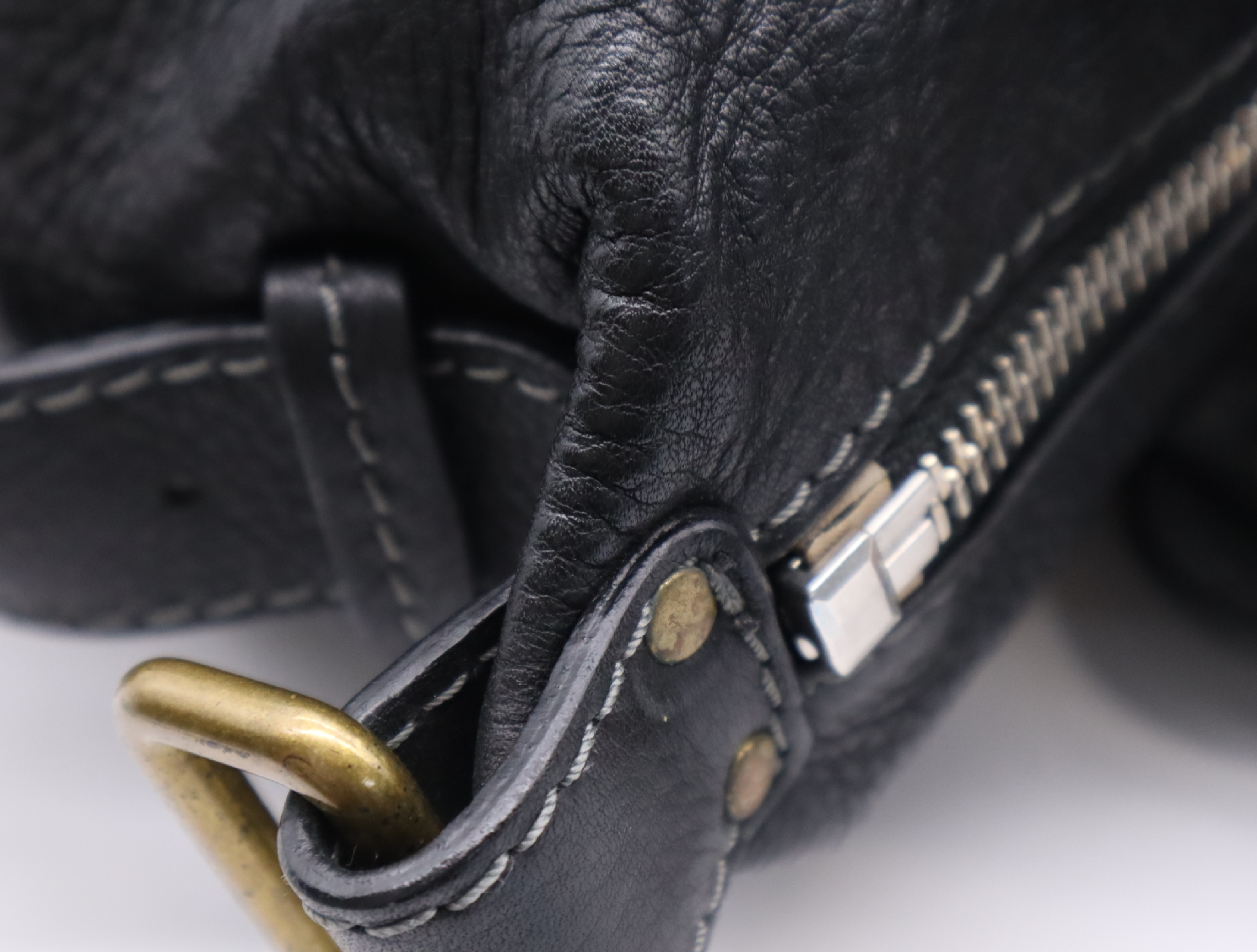 Paddington Medium Black Handbag with Shoulder Strap, Padlock, Key, and Dust Bag — view 8