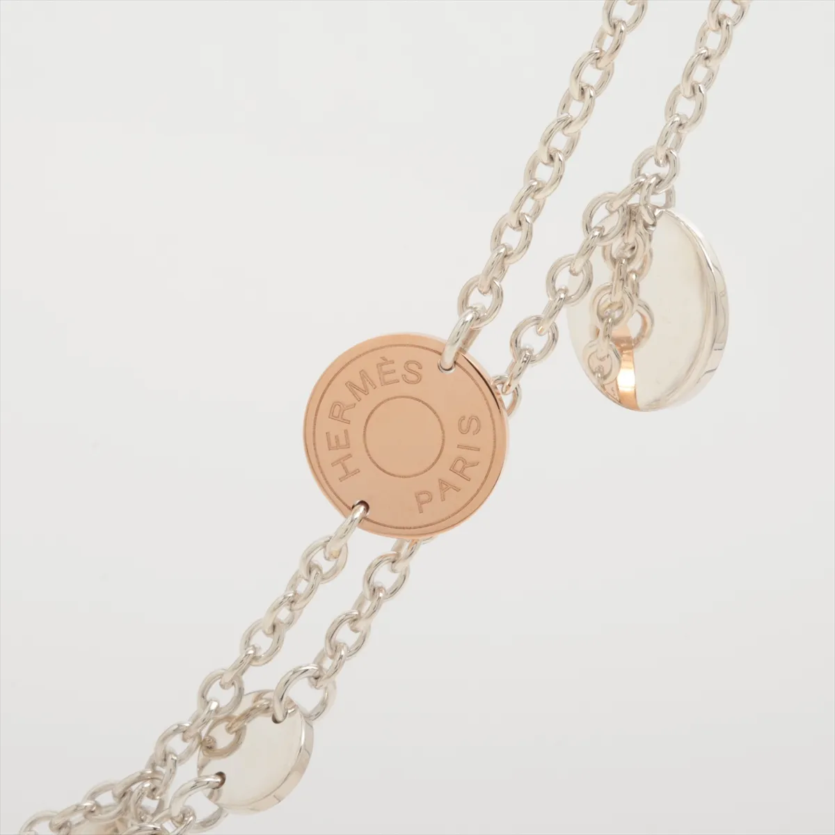 Confetti Long Necklace 925 x 750 Silver x Rose Gold — view 2