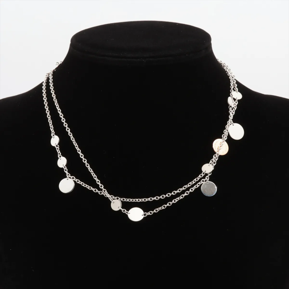 Confetti Long Necklace 925 x 750 Silver x Rose Gold — view 6