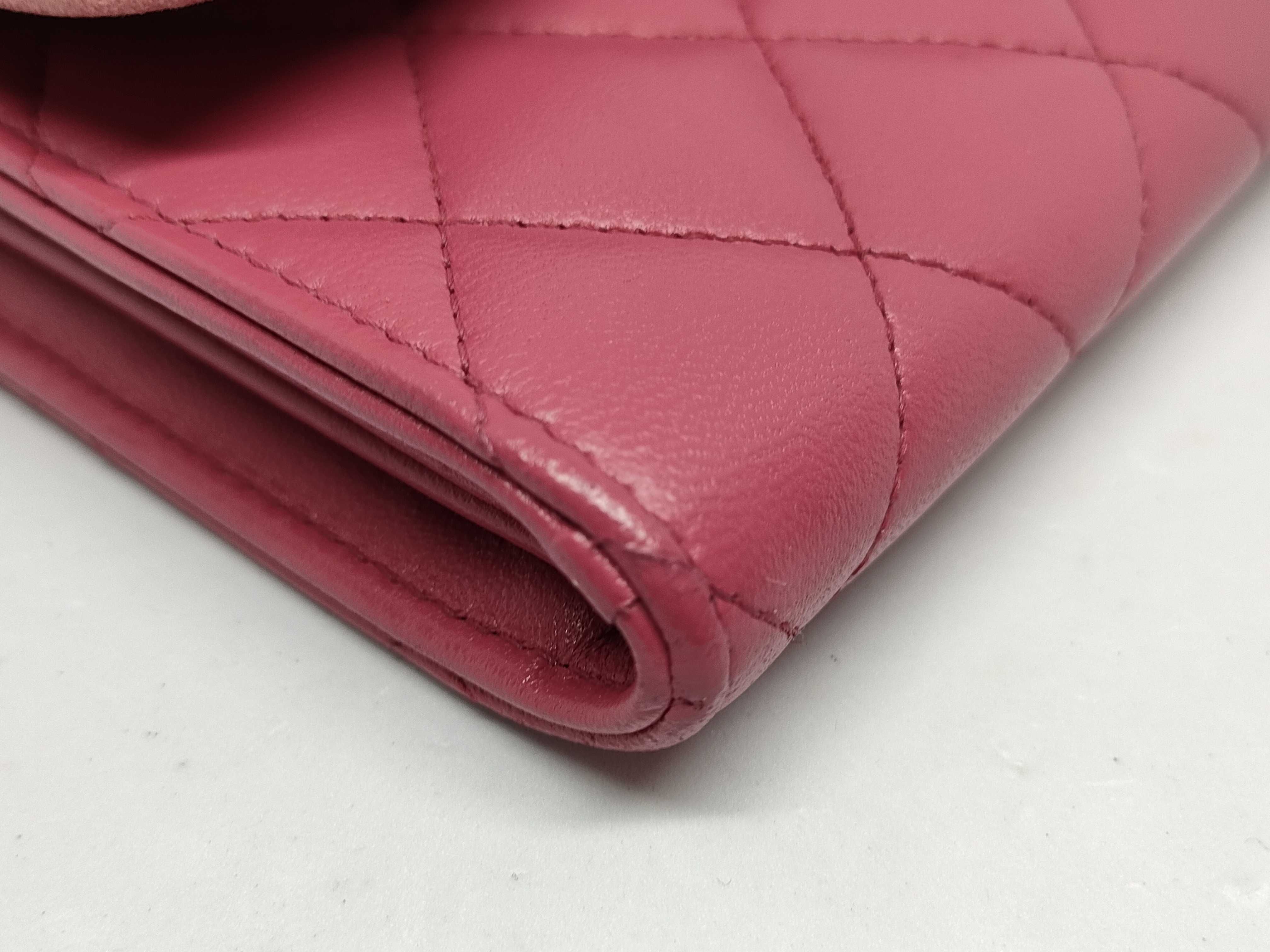 Lambskin Matelassé Long Wallet — view 3