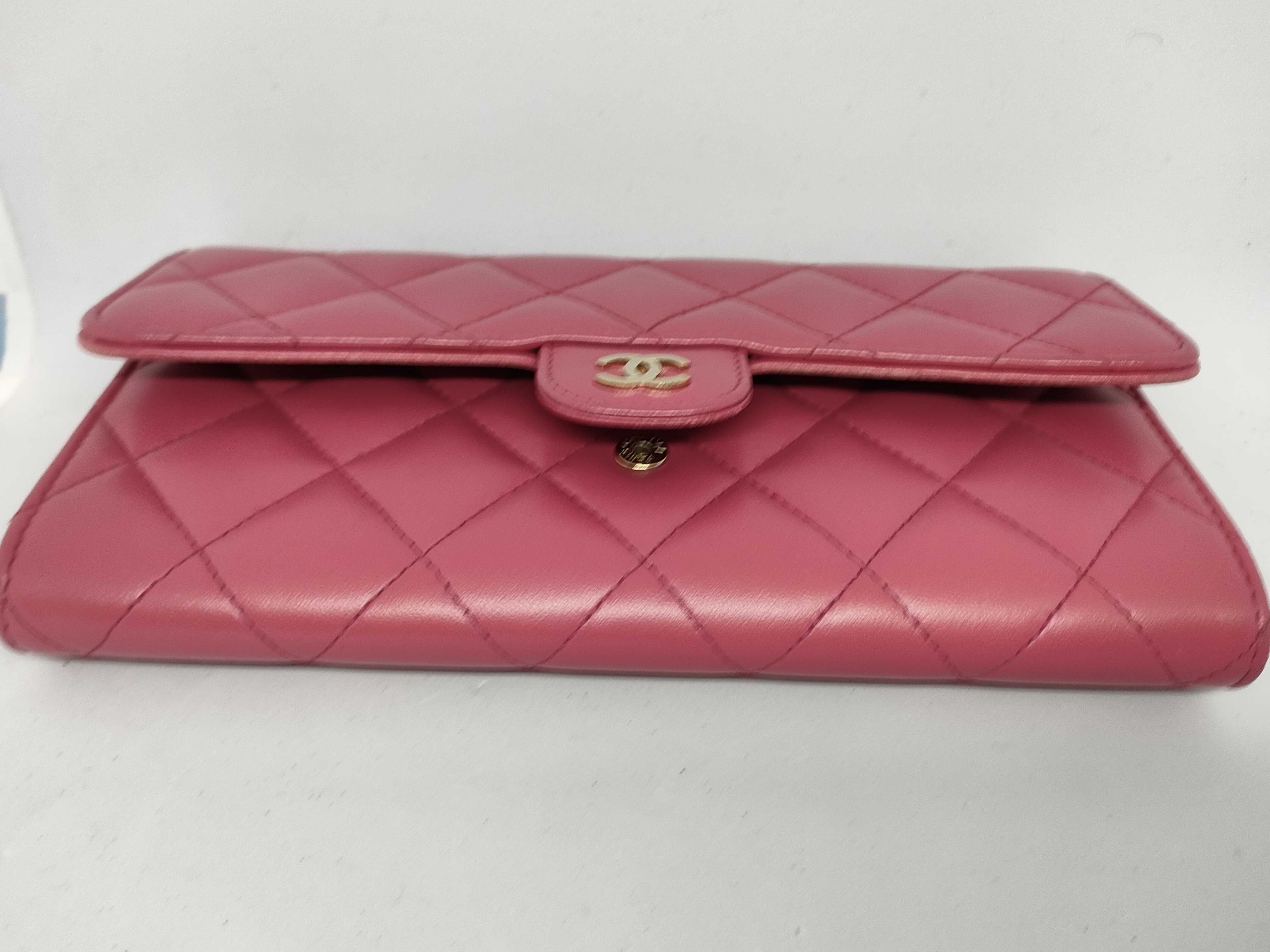 Lambskin Matelassé Long Wallet — view 7