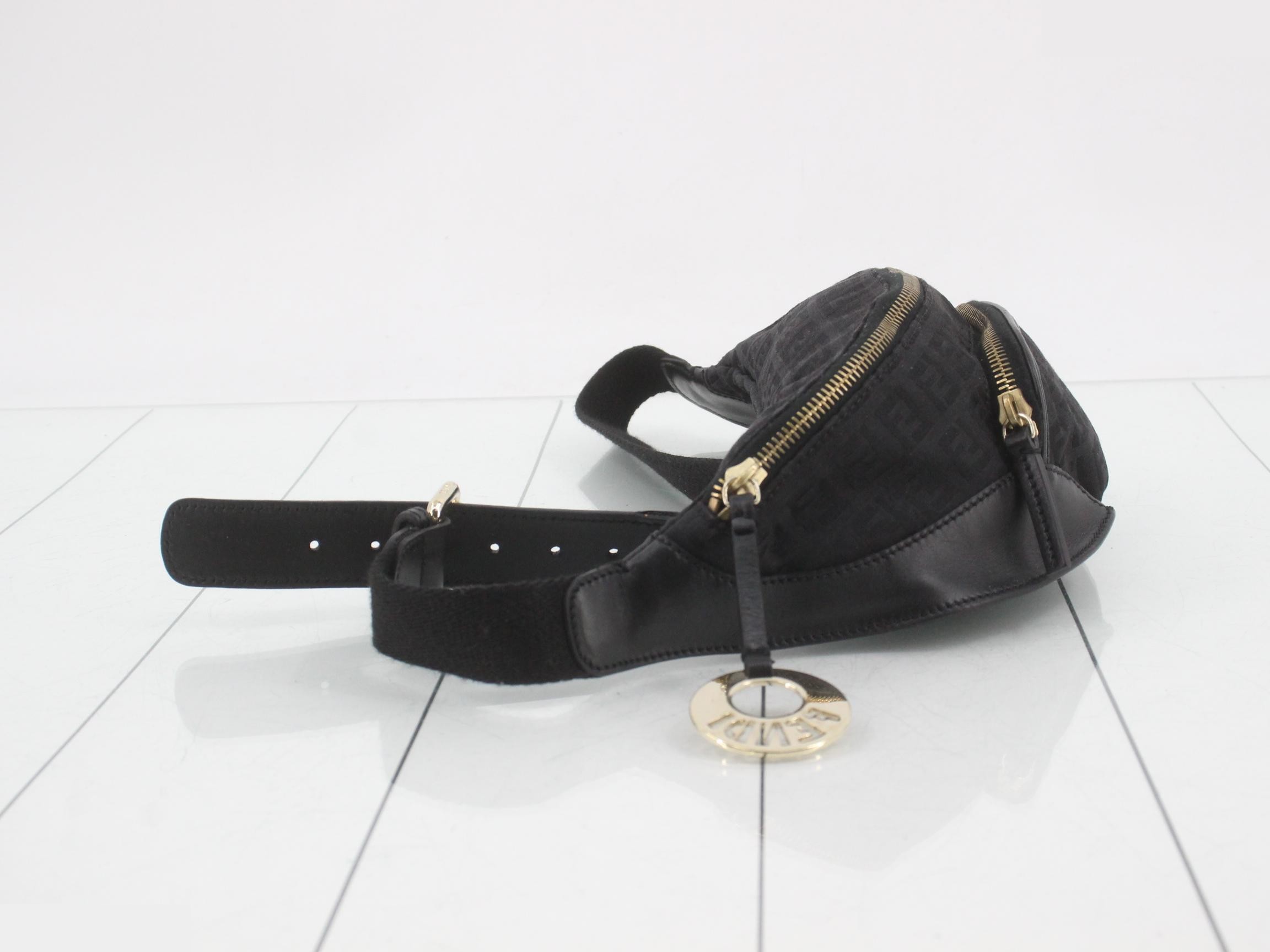Zucchino Canvas Waist Bag, Black — view 4