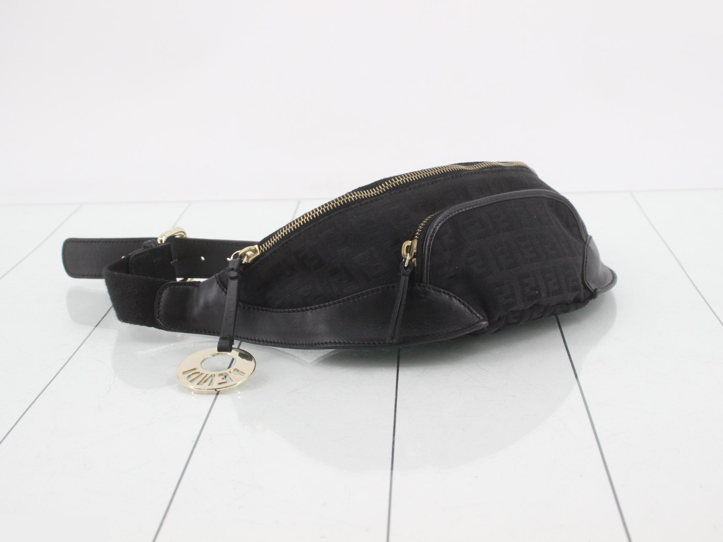 Zucchino Canvas Waist Bag, Black — view 5