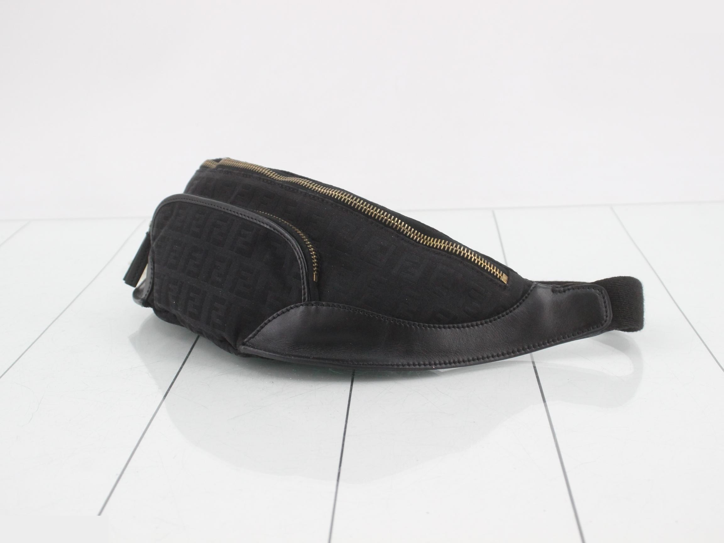 Zucchino Canvas Waist Bag, Black — view 6