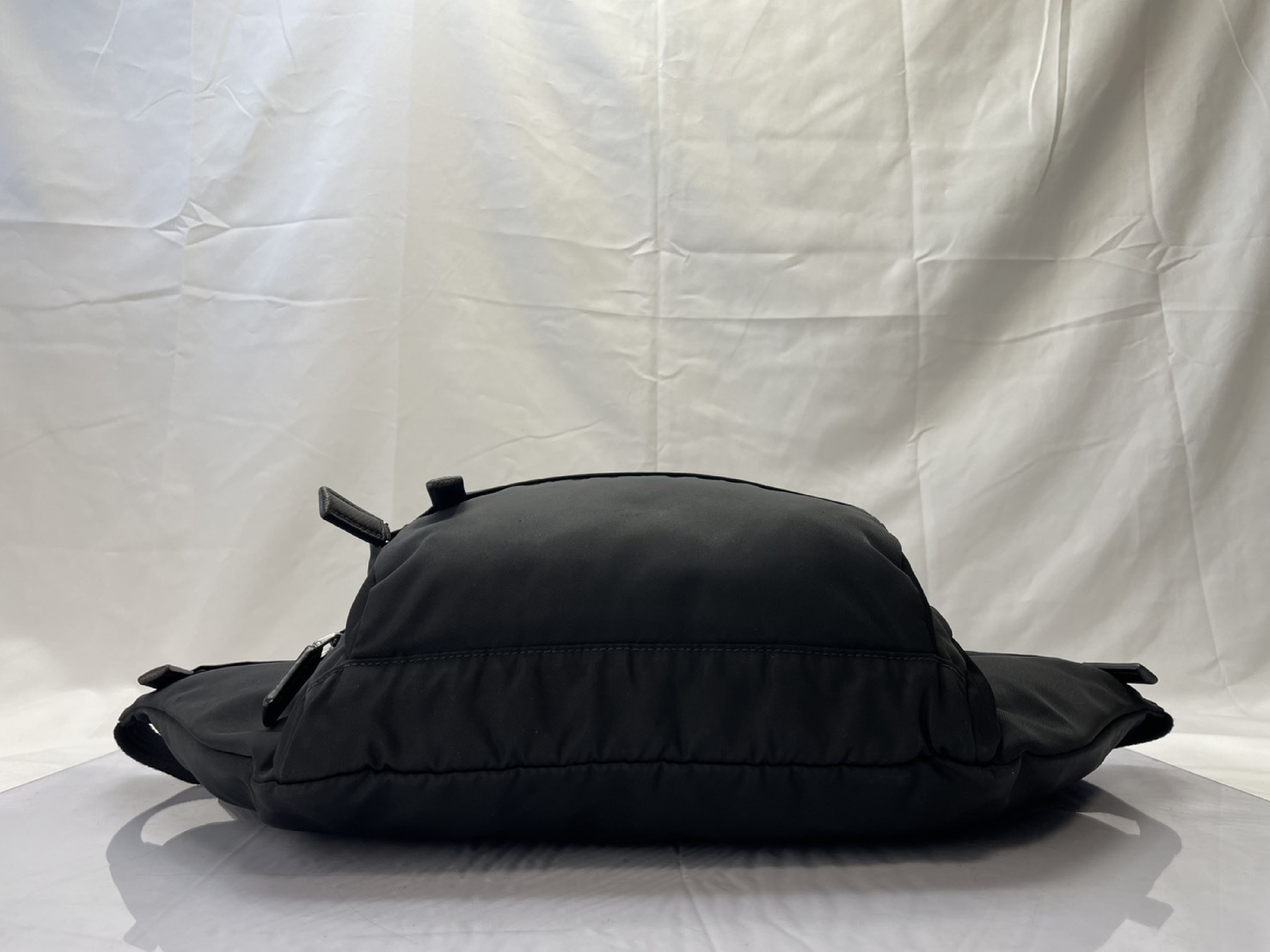 Body Bag, Prada Shoulder Bag 2VL003, Black Nylon Leather Waist Bag — view 4