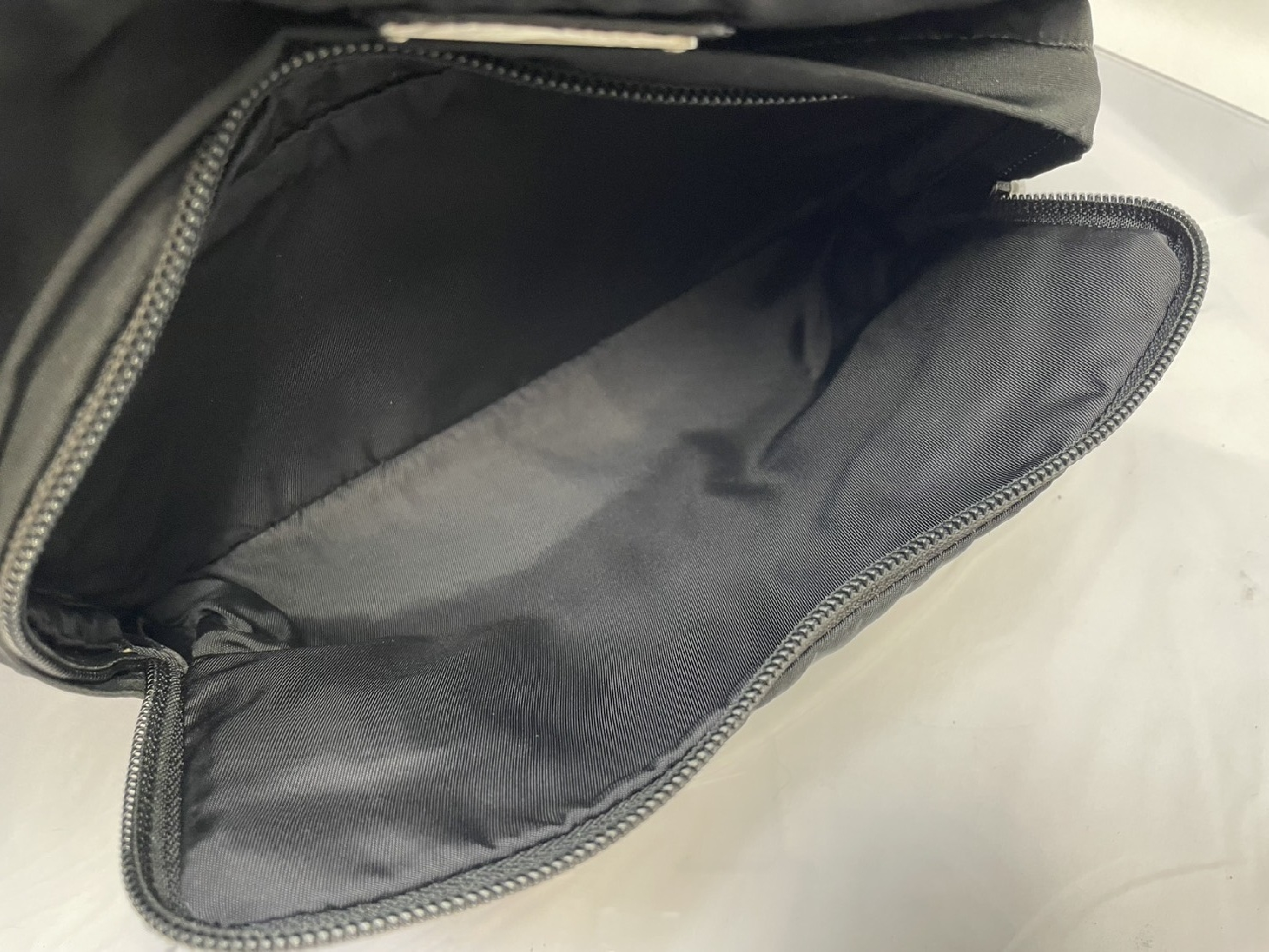 Body Bag, Prada Shoulder Bag 2VL003, Black Nylon Leather Waist Bag — view 8