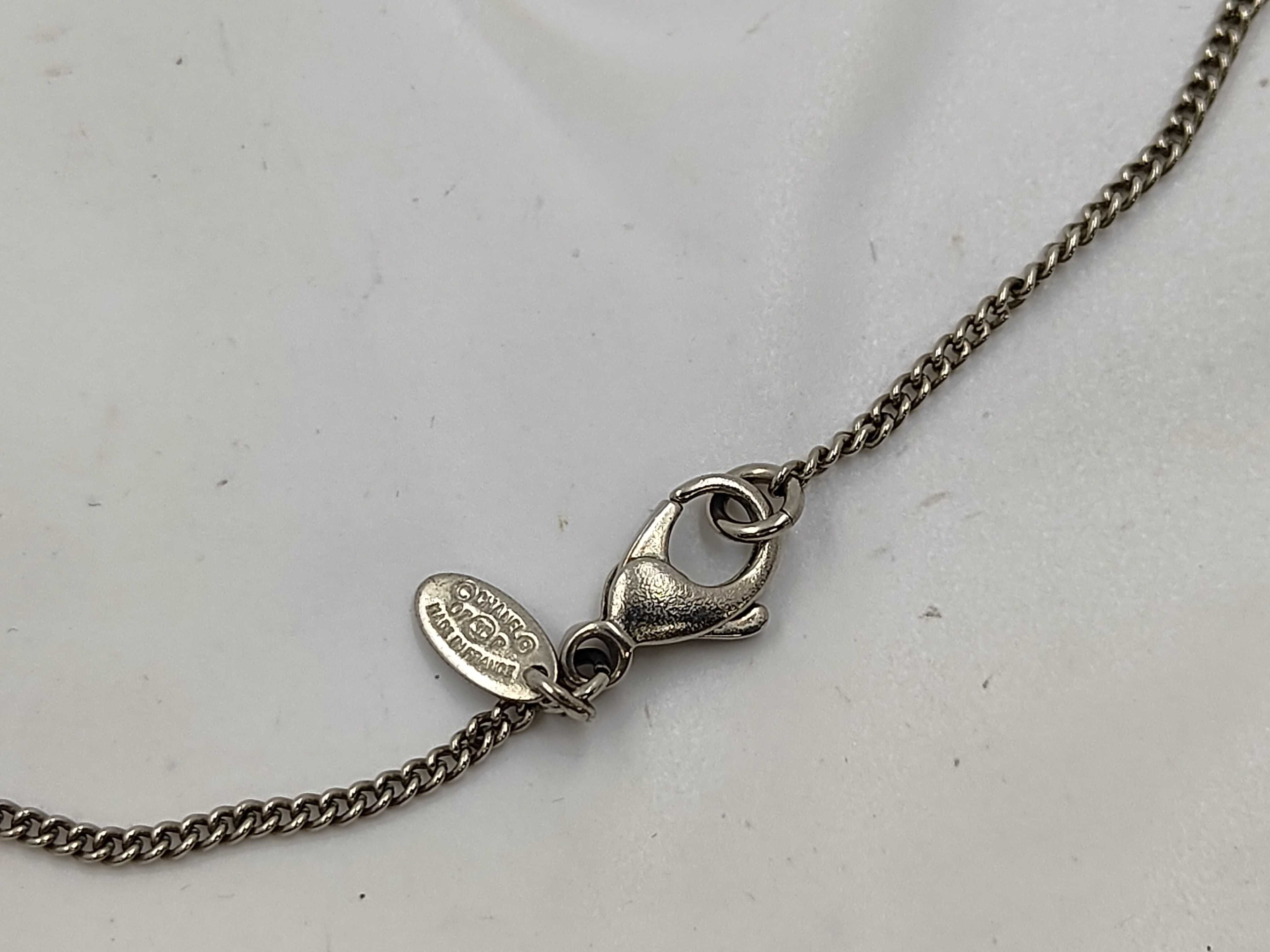 Necklace Coco Mark Camellia 07P Silver Black Rhinestone Necklace — view 4