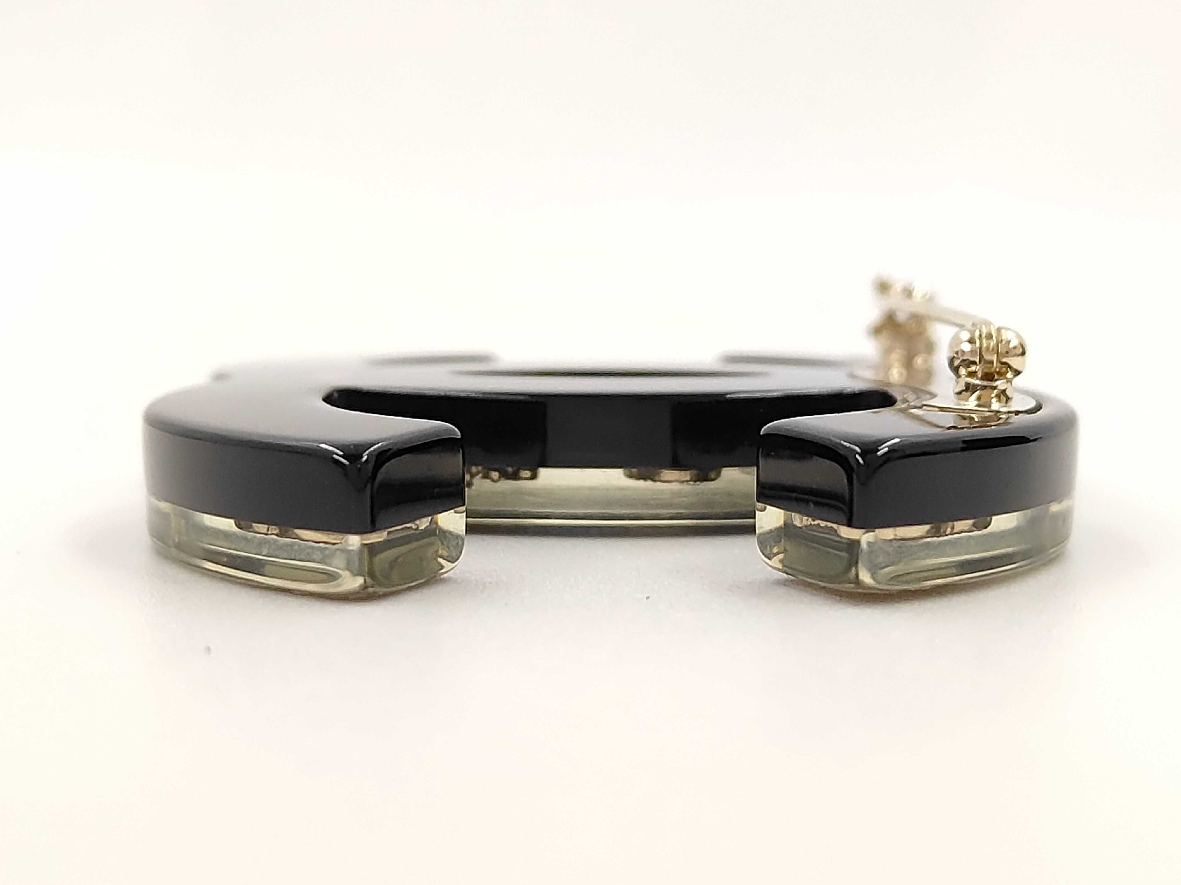 Coco Mark Black x Blue 18A Brooch — view 3