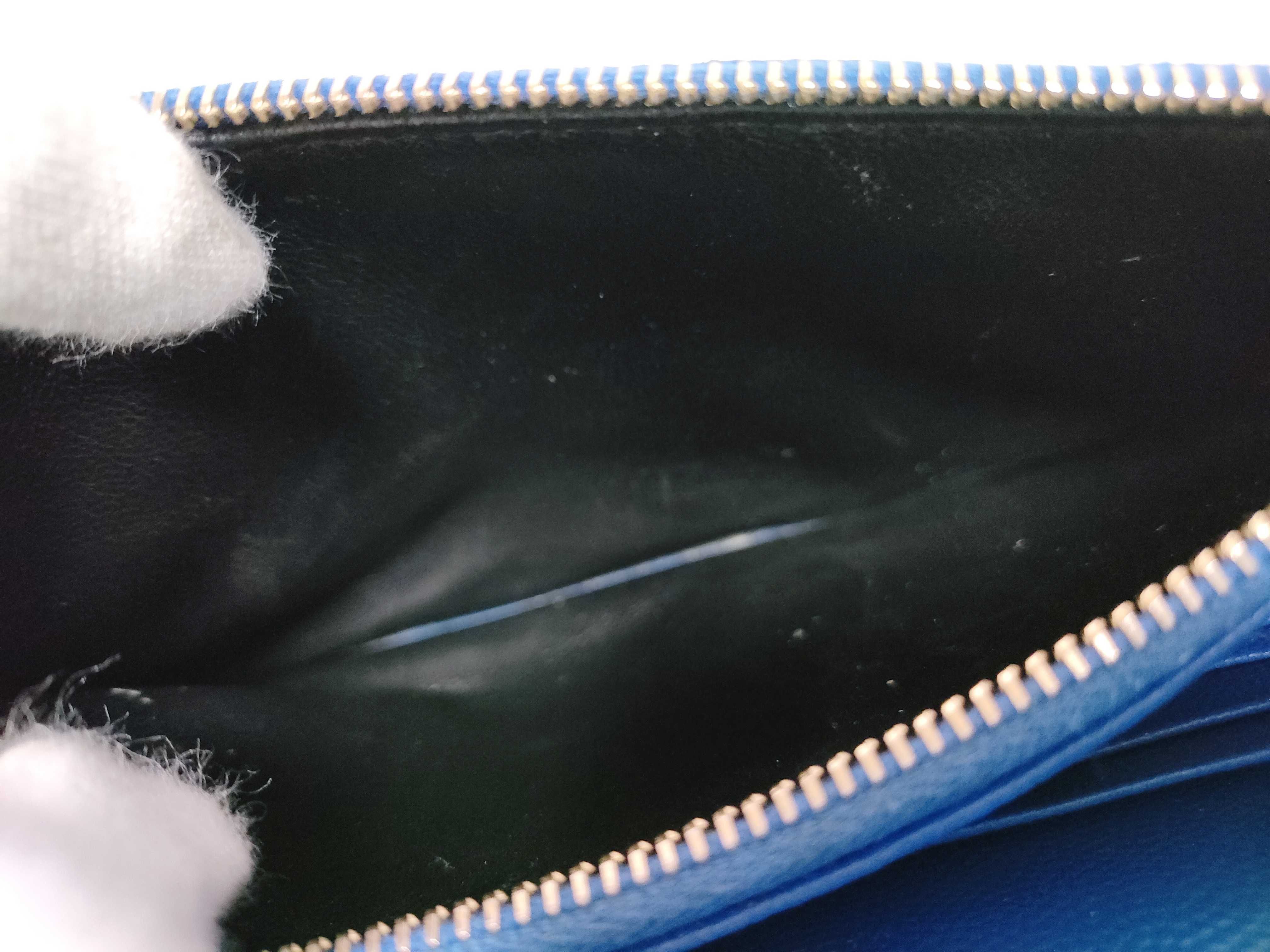 FR- Paris Leather Chain Wallet Blue 393953 Shoulder Bag — view 12