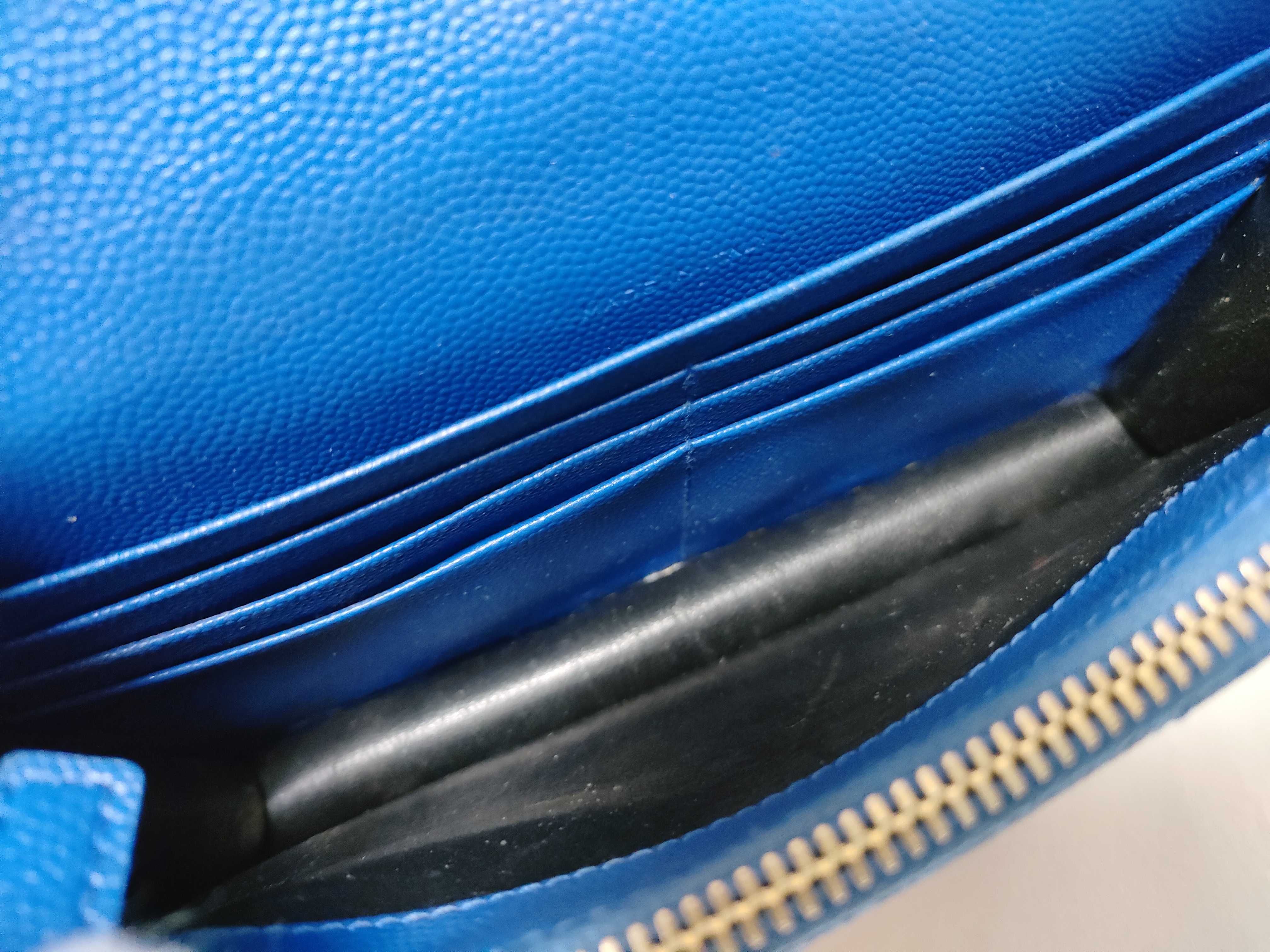 FR- Paris Leather Chain Wallet Blue 393953 Shoulder Bag — view 14