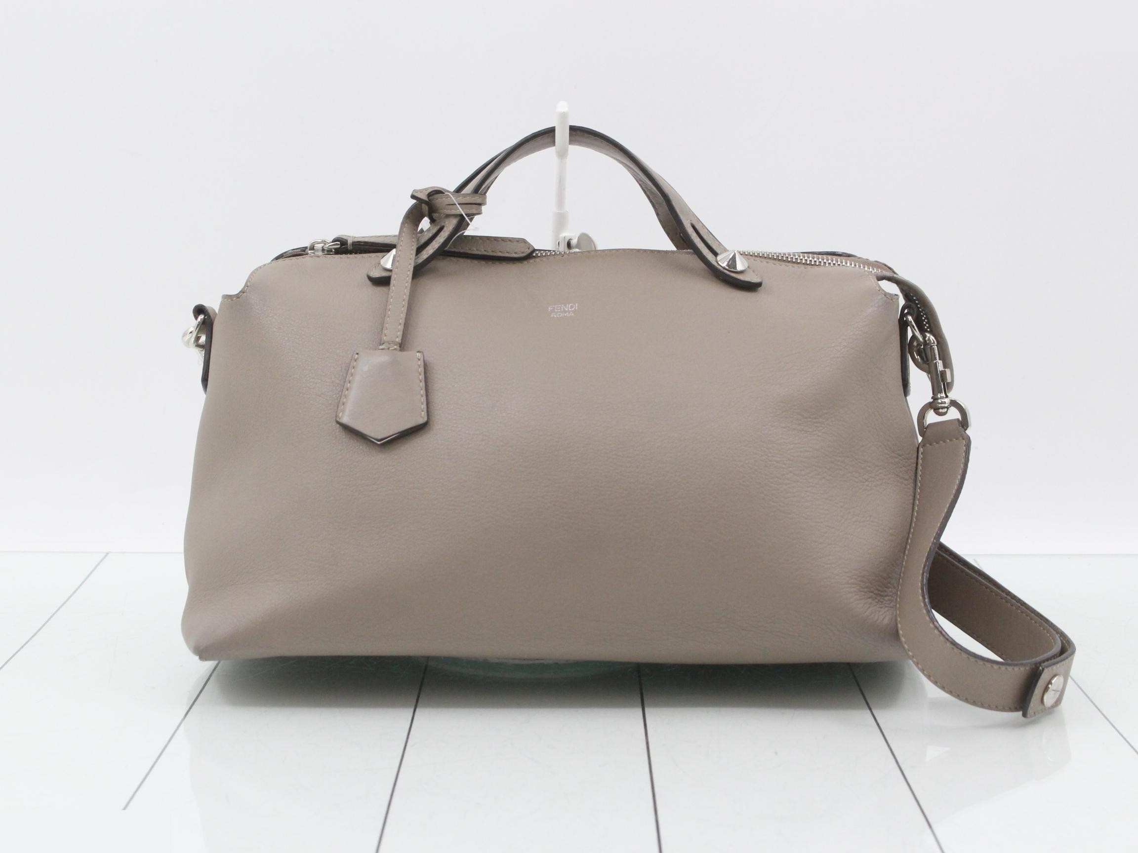 2-Way Bag, Greige Leather