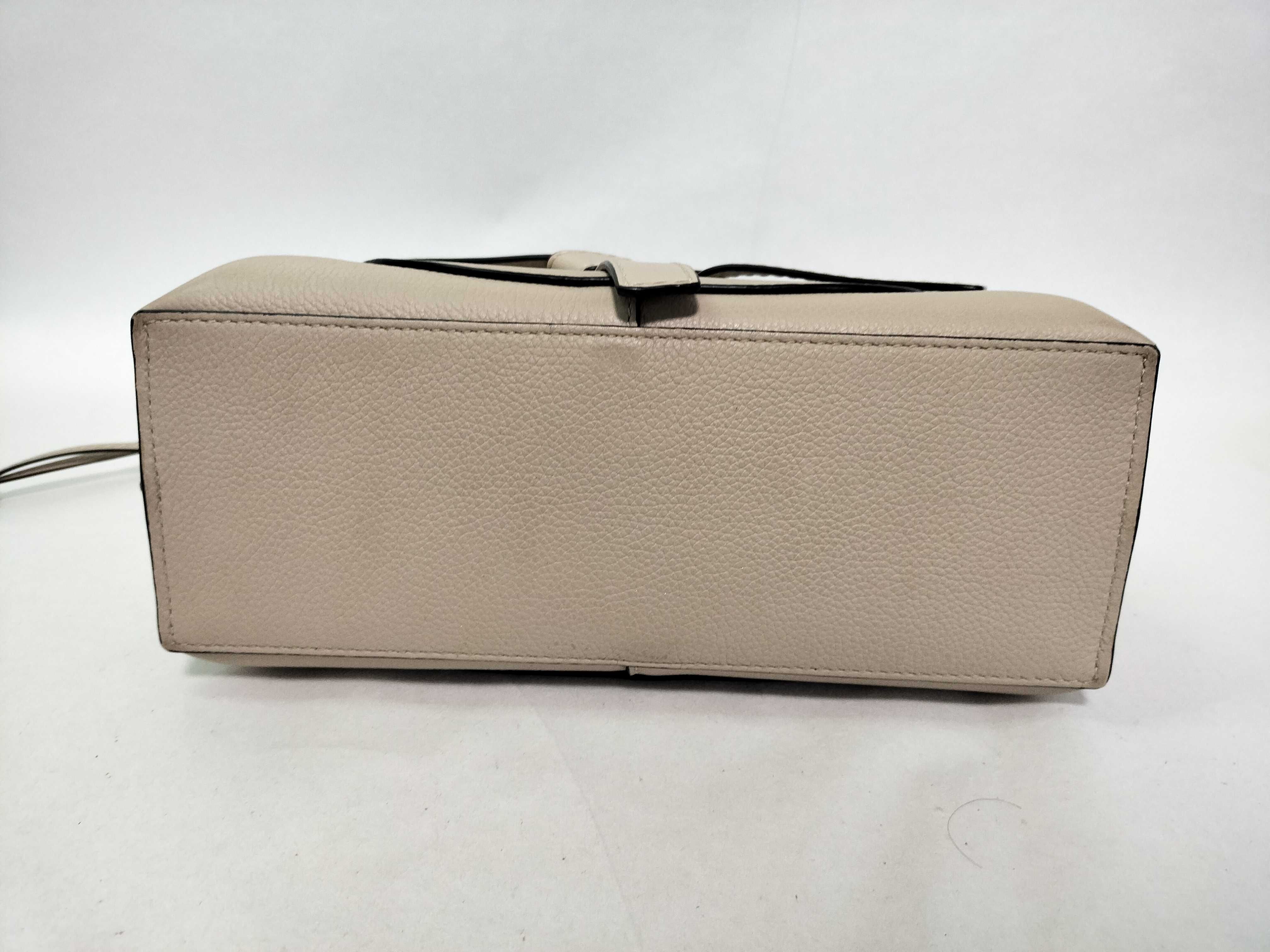 Gate Top Handle Mini Leather Handbag, Greige — view 9