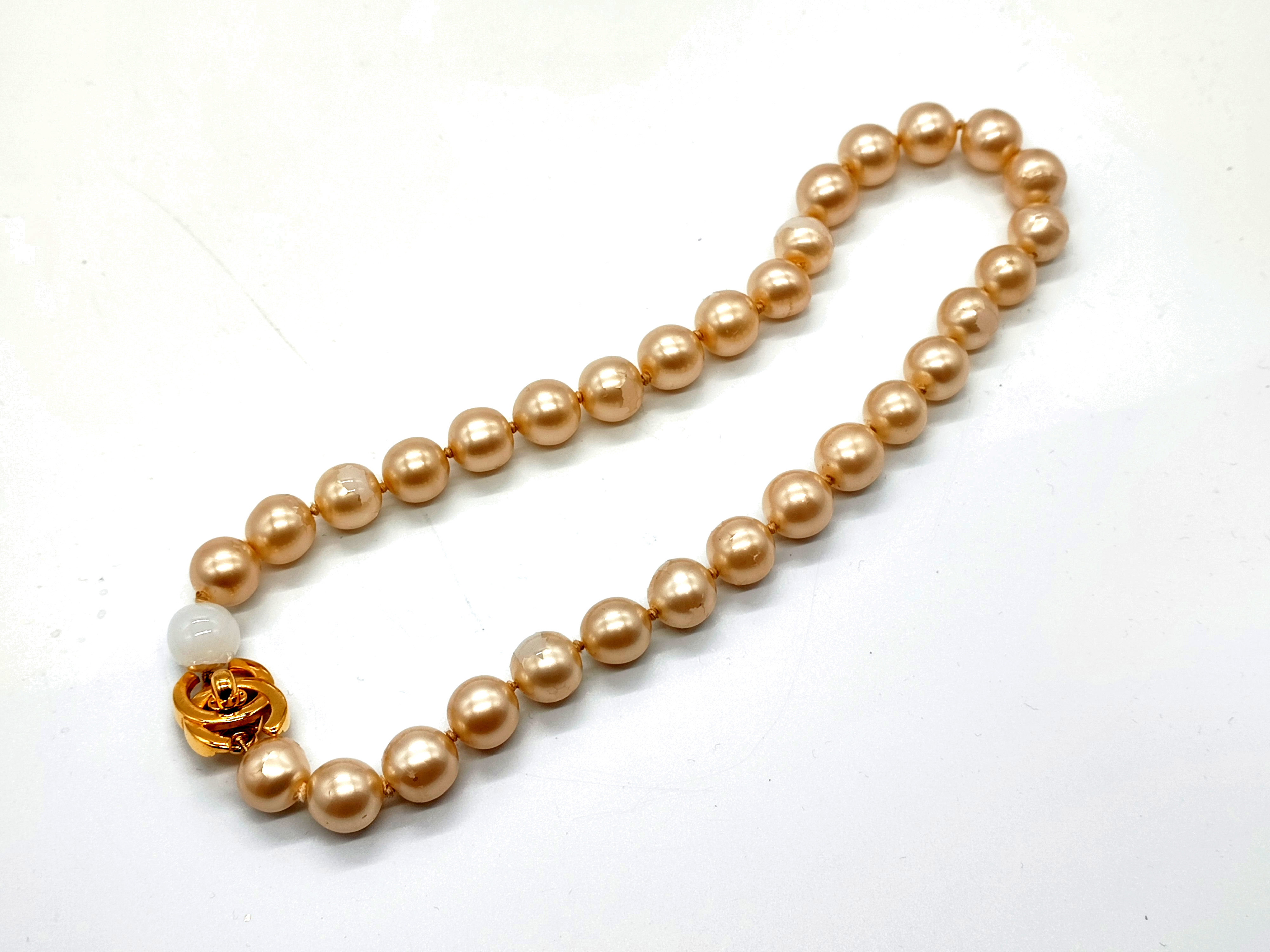 Coco Mark Turnlock Pearl Necklace 97P Necklace — view 4