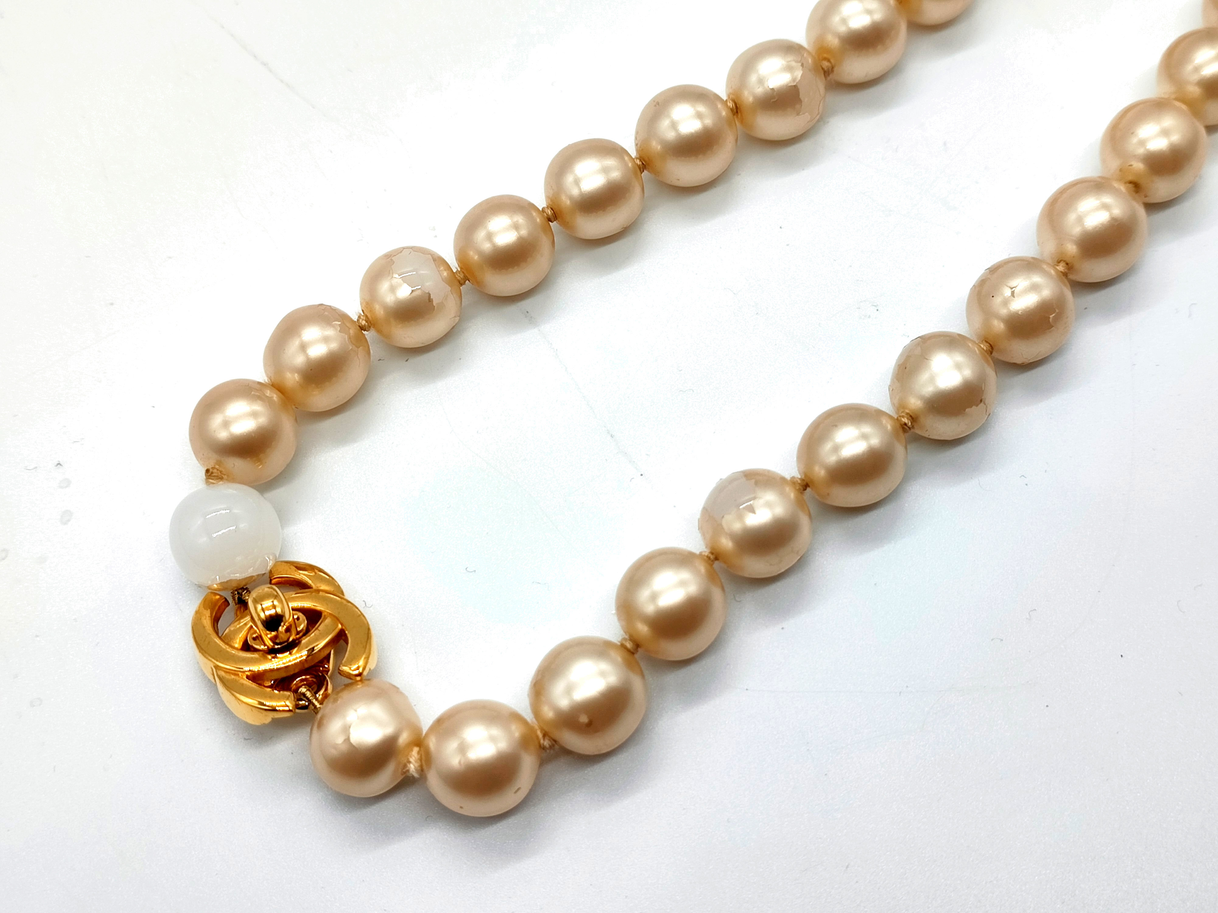 Coco Mark Turnlock Pearl Necklace 97P Necklace — view 5