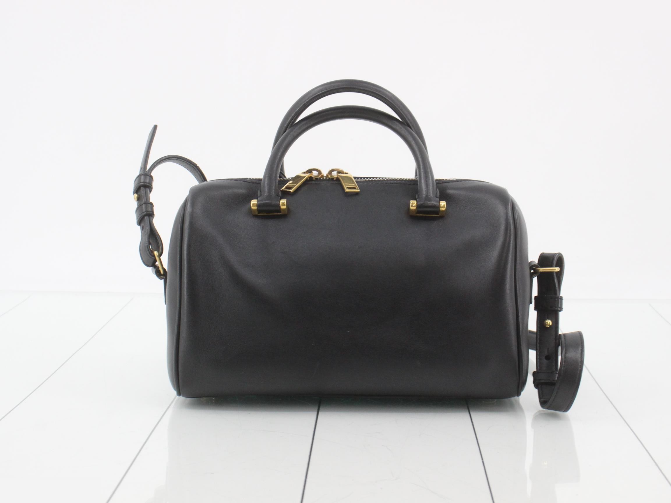 Calfskin 2-Way Leather Handbag, Leopard Print — view 2