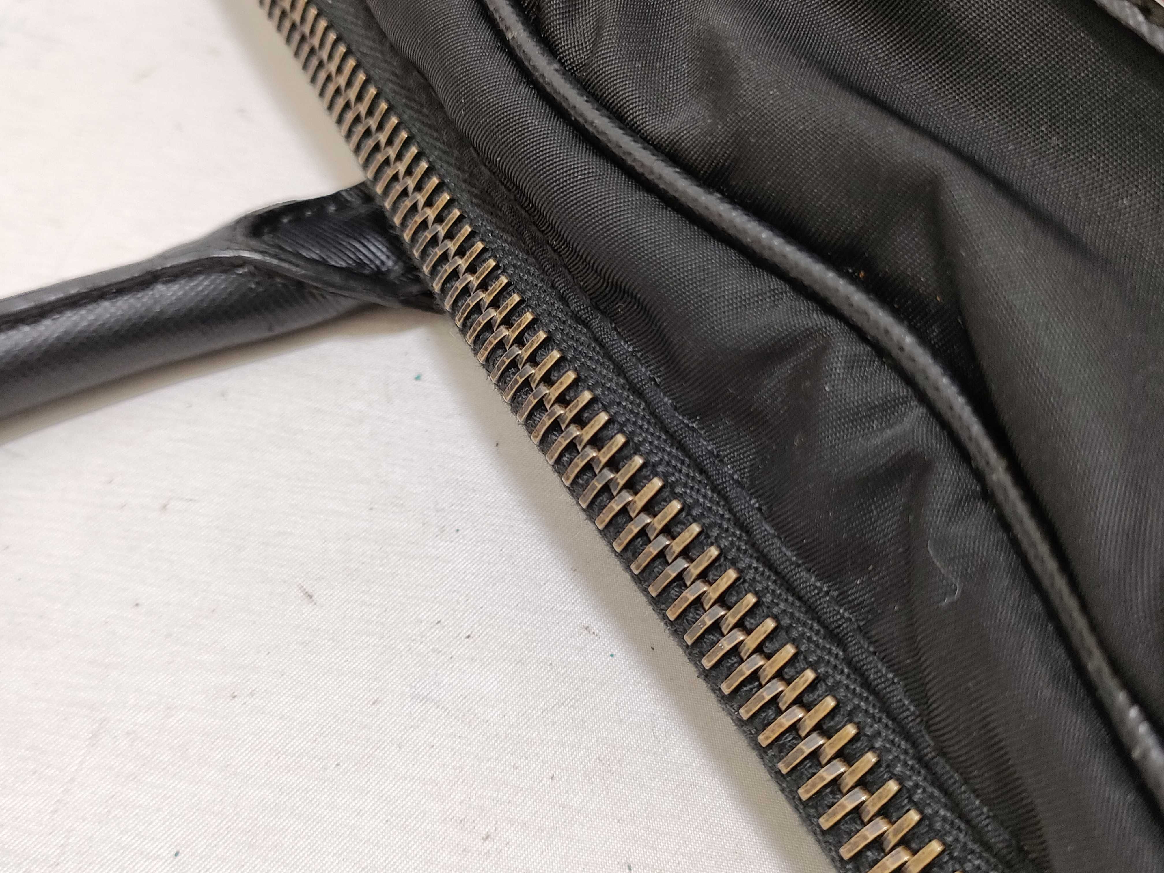 Nylon Triangle Briefcase (with some stickiness) - Black Handbag — view 6