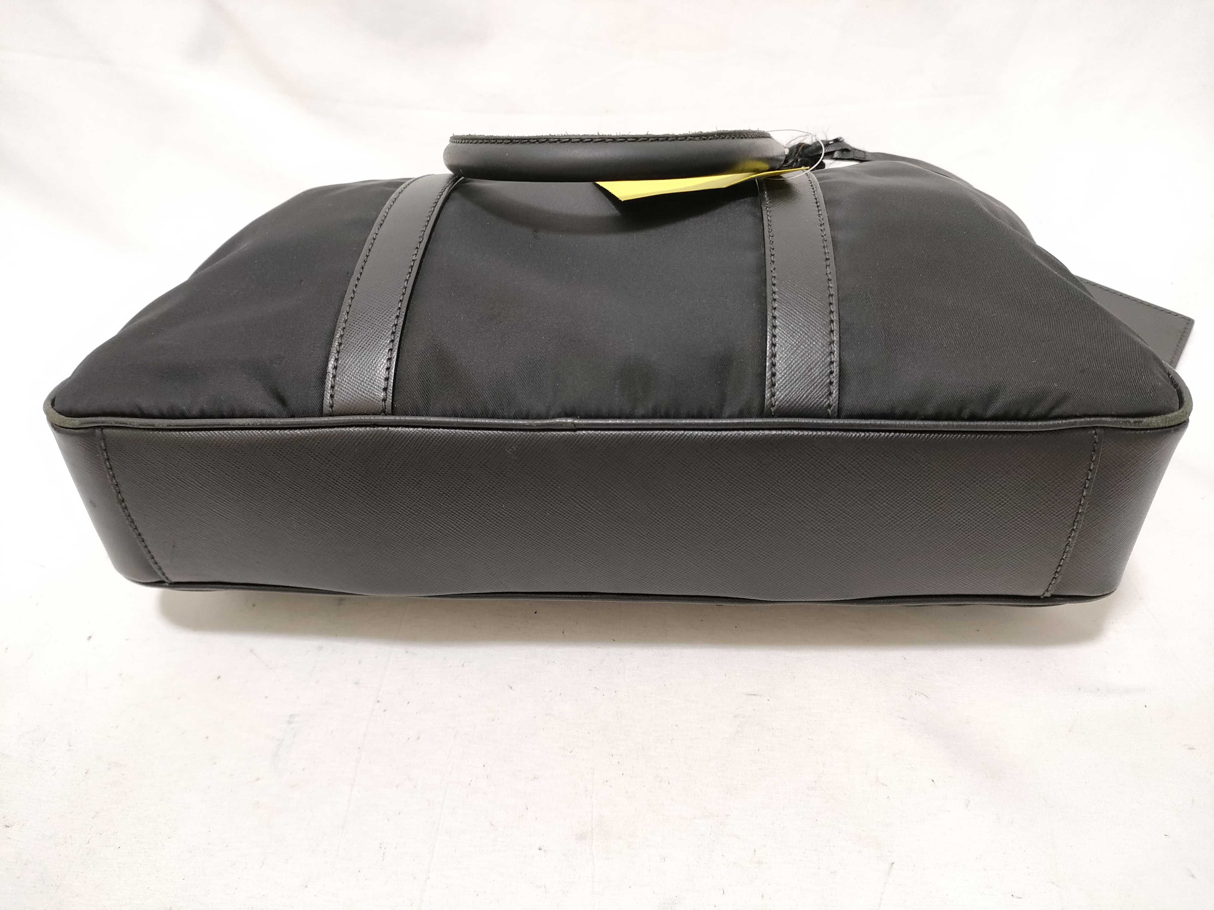 Nylon Triangle Briefcase (with some stickiness) - Black Handbag — view 8
