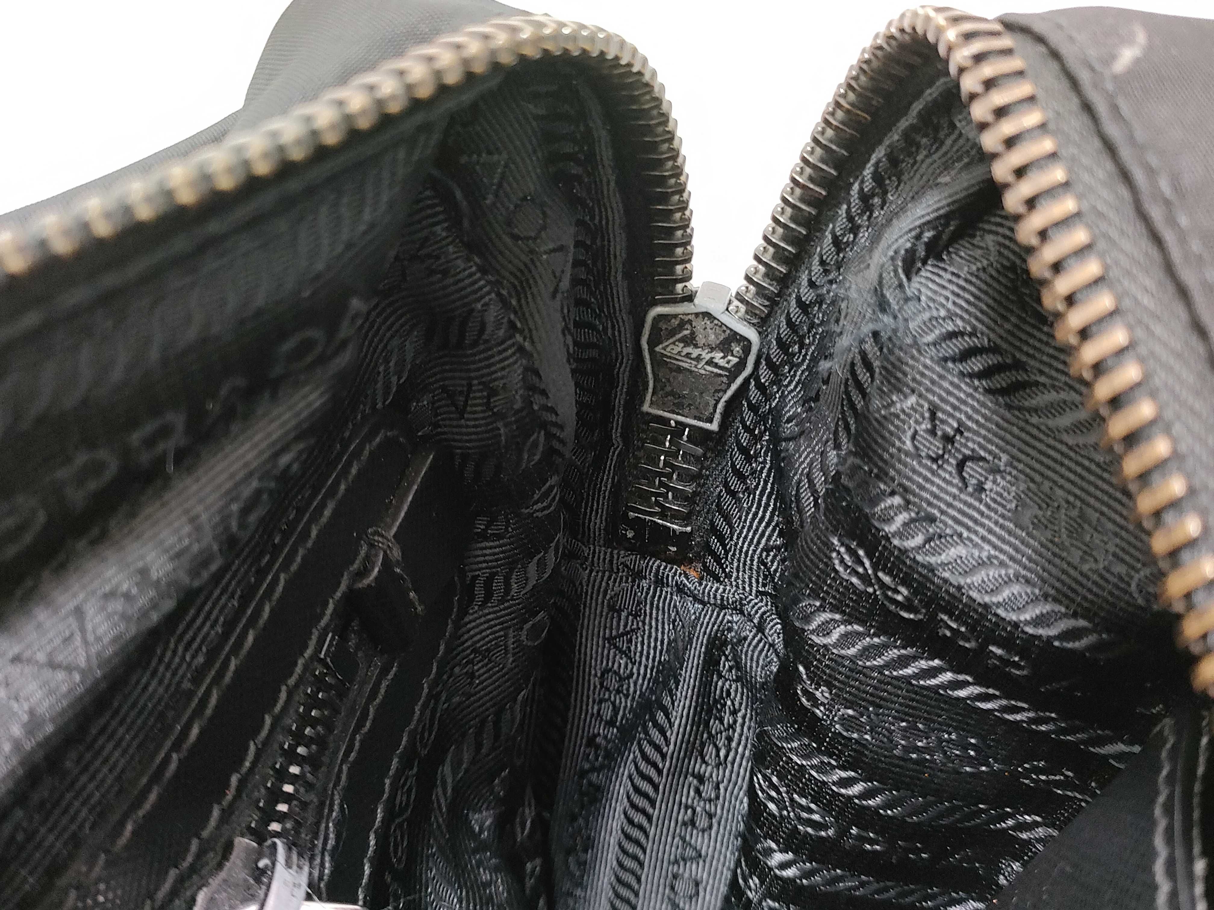 Nylon Triangle Briefcase (with some stickiness) - Black Handbag — view 9