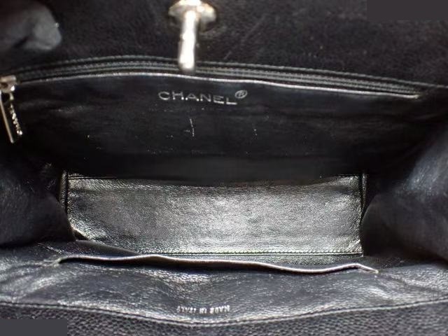 Turnlock Caviar Chain Tote, No. 5 — view 12