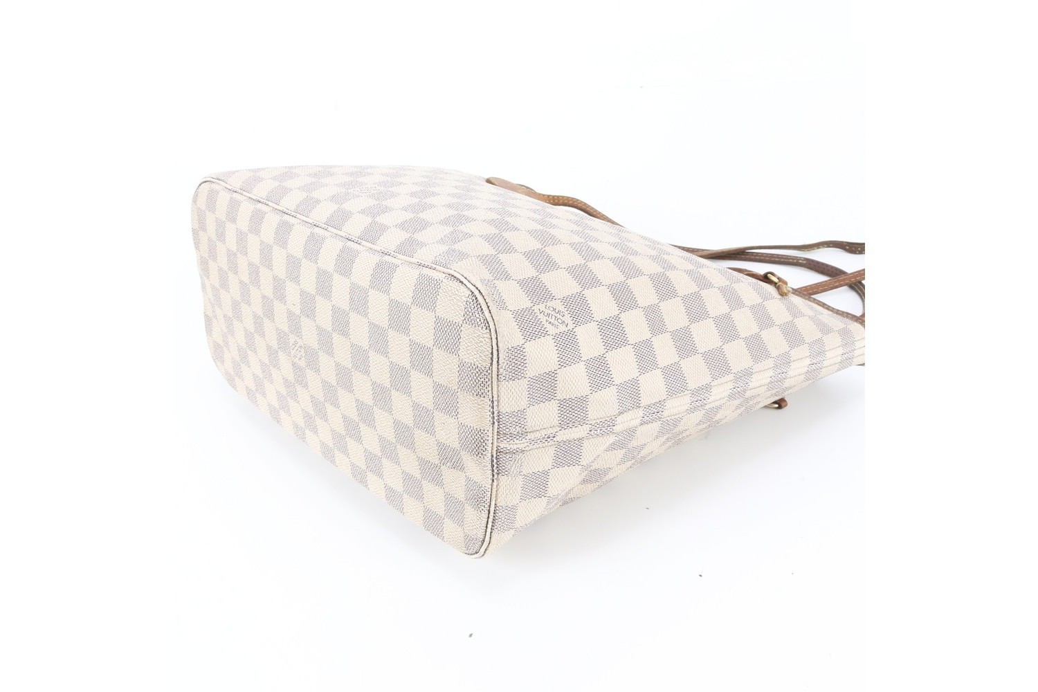 Damier Azur Neverfull MM N51107 Leather Tote Bag (Shoulder Bag) — view 4