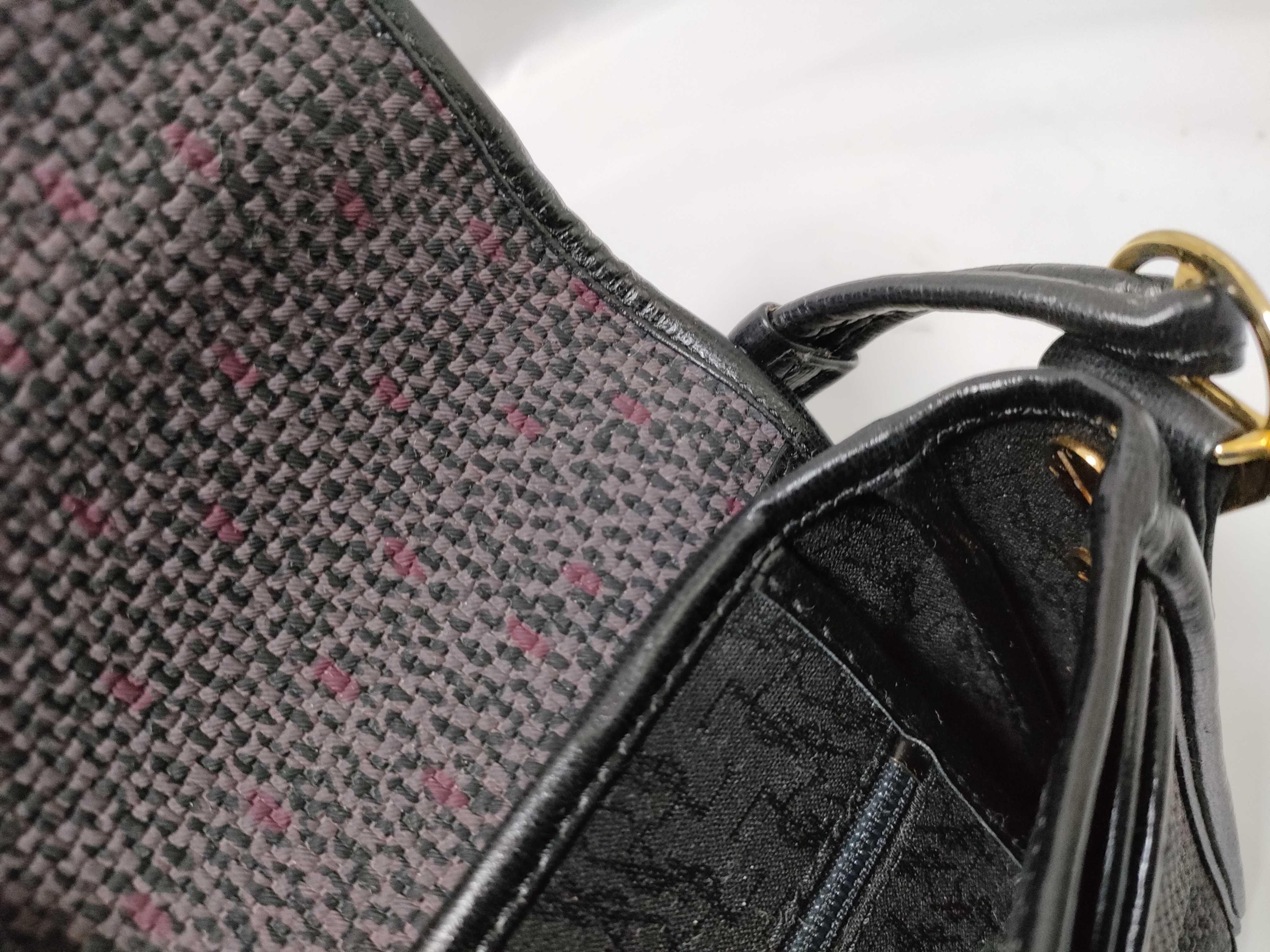 Shoulder Bag, Woven Design, Black Shoulder Bag — view 11