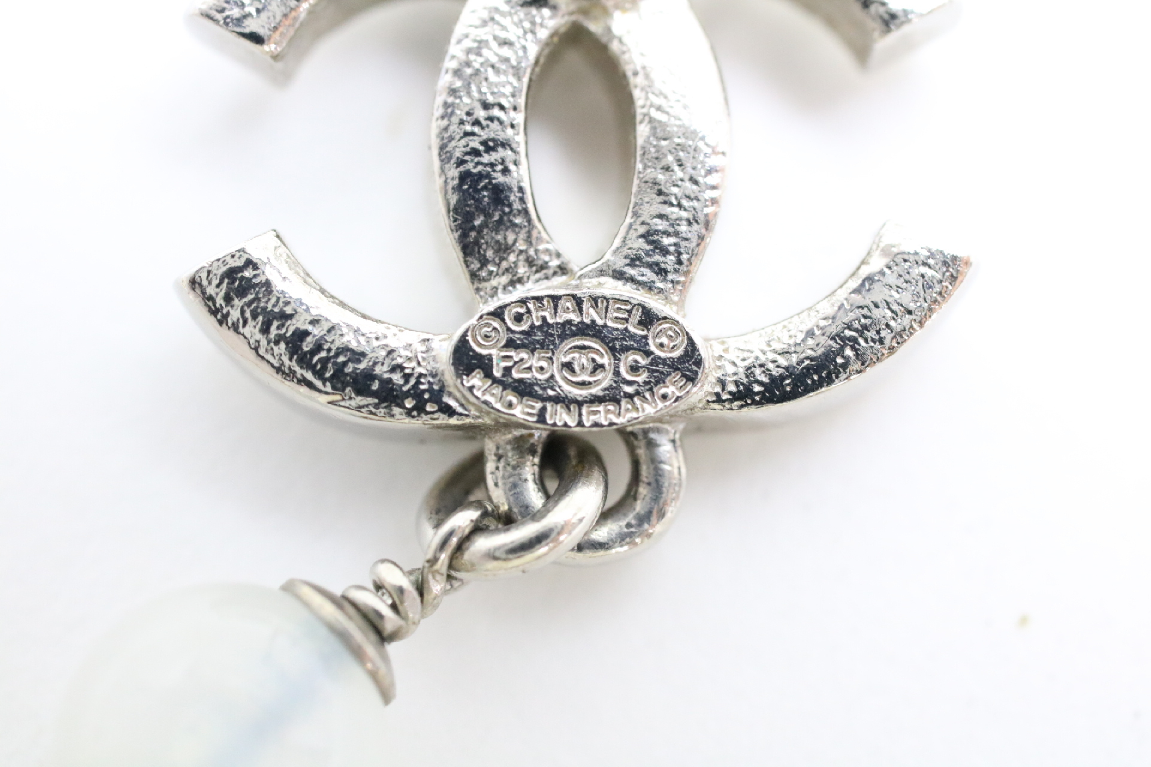 Coco Mark Rhinestone Faux Pearl Swing Earrings — view 5
