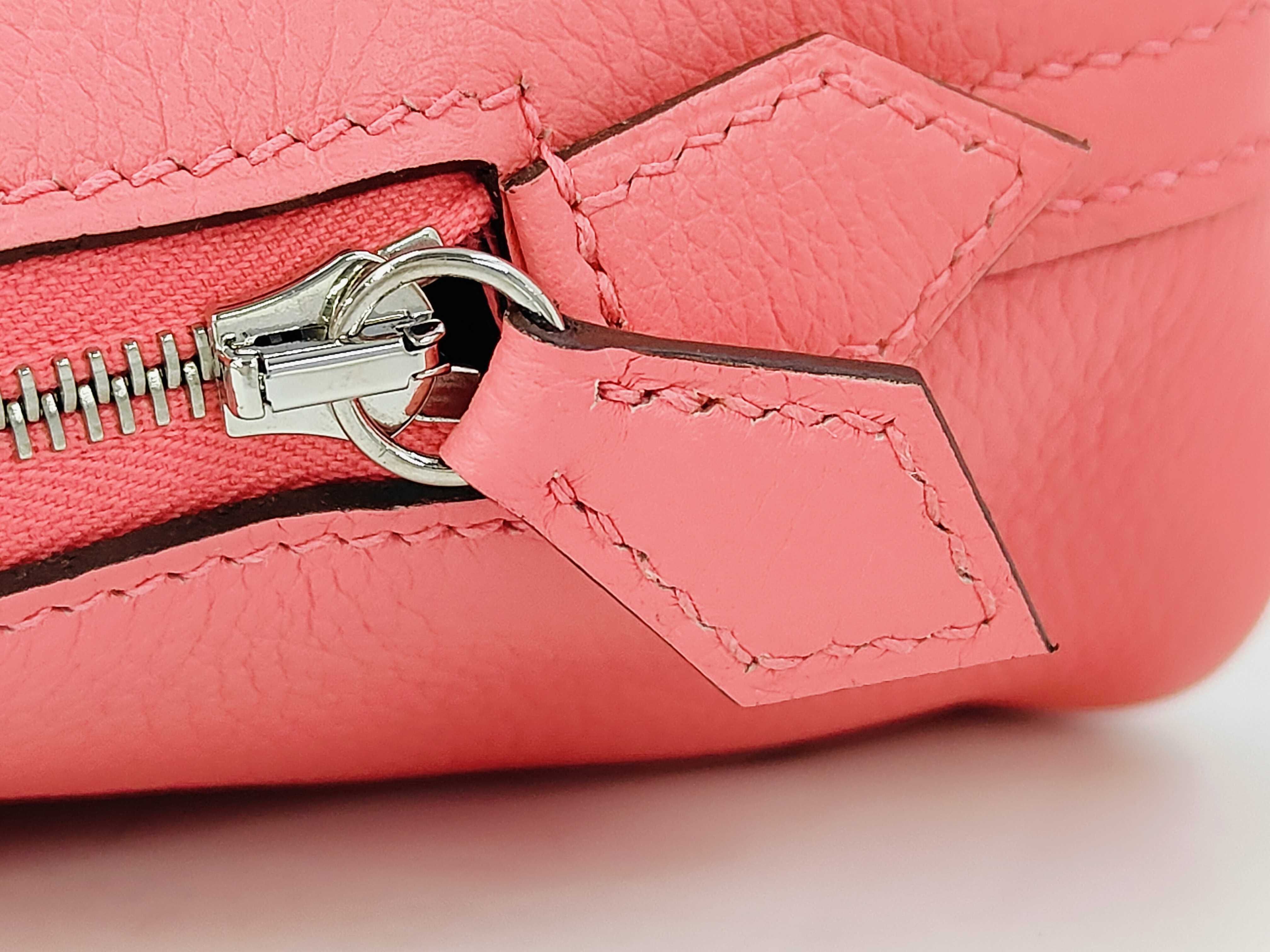 Bolide 1923 Mini Rose Azalee Evercolor Silver Hardware K Stamp Handbag — view 12
