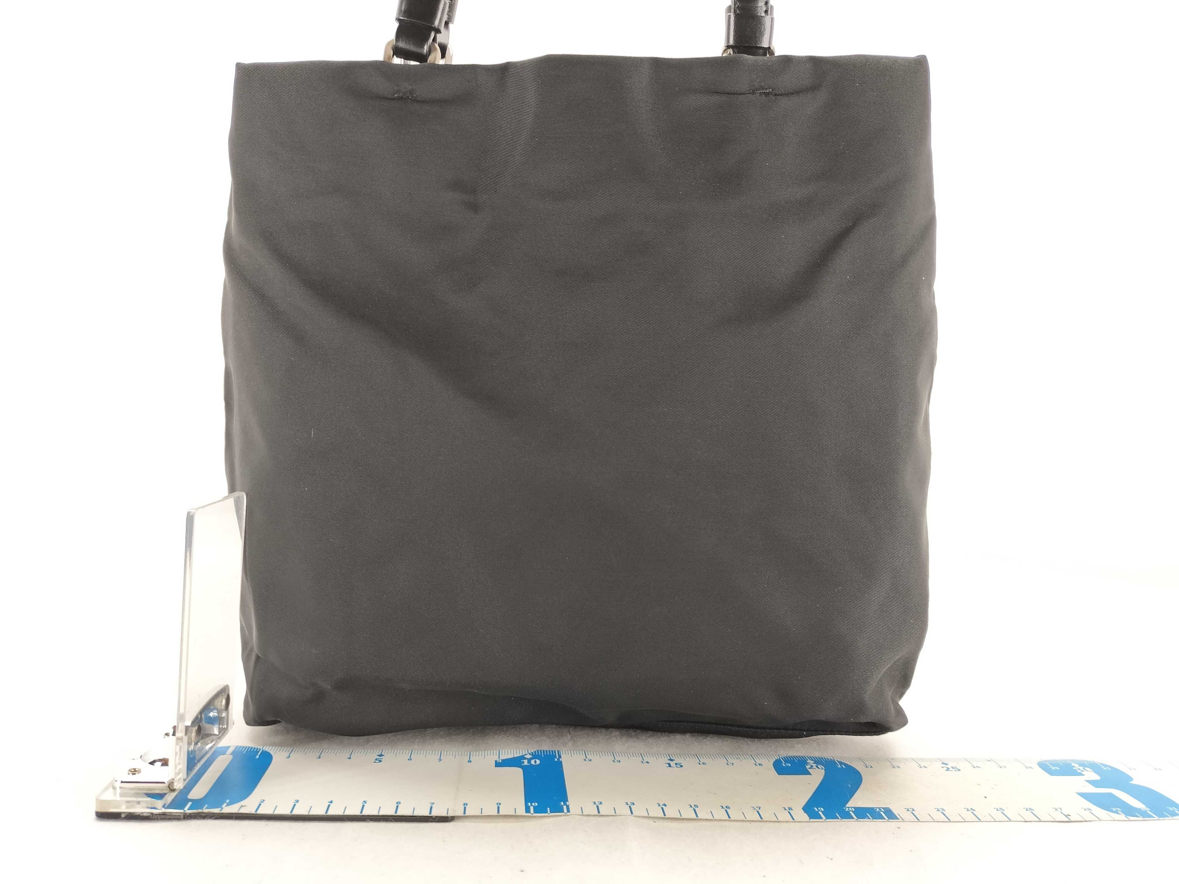 Nylon Tote Bag, Black Handbag — view 2