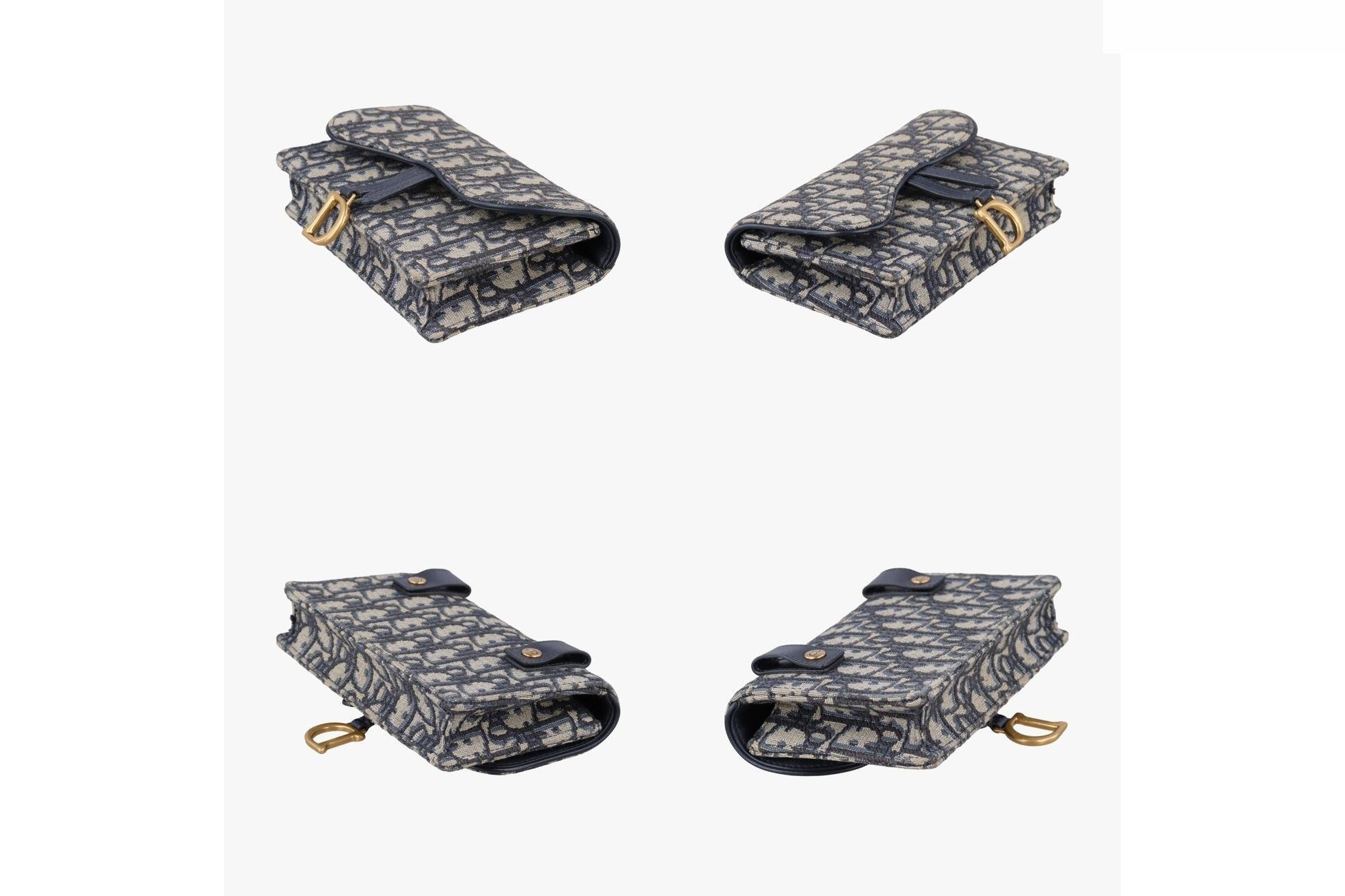 Saddle, Jacquard, Navy x Gray — view 4