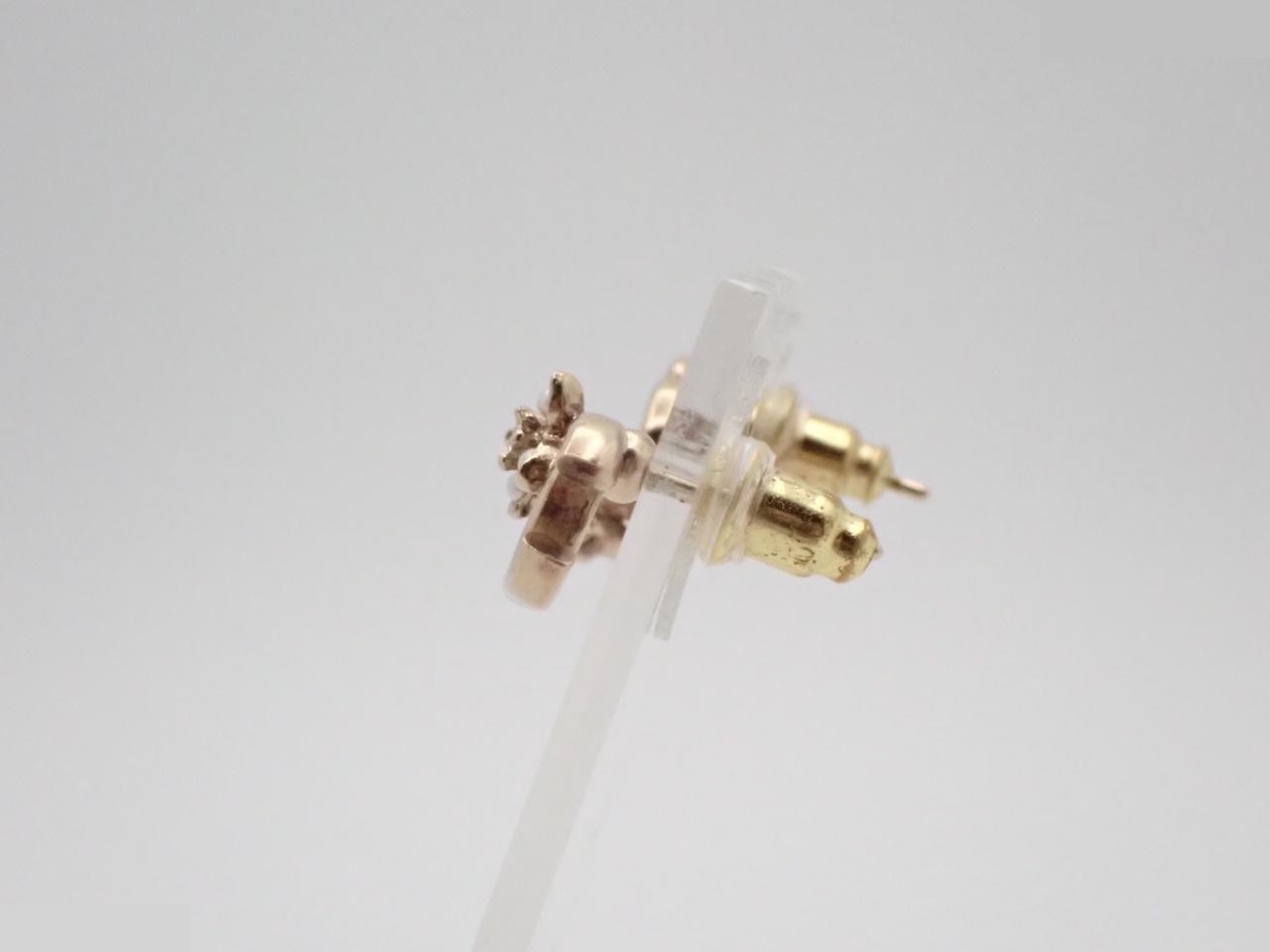 Coco Mark Earrings, Pearl, C23K — view 3