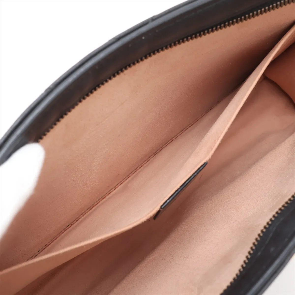 GG Marmont 448450 Leather Clutch Bag, Black — view 6