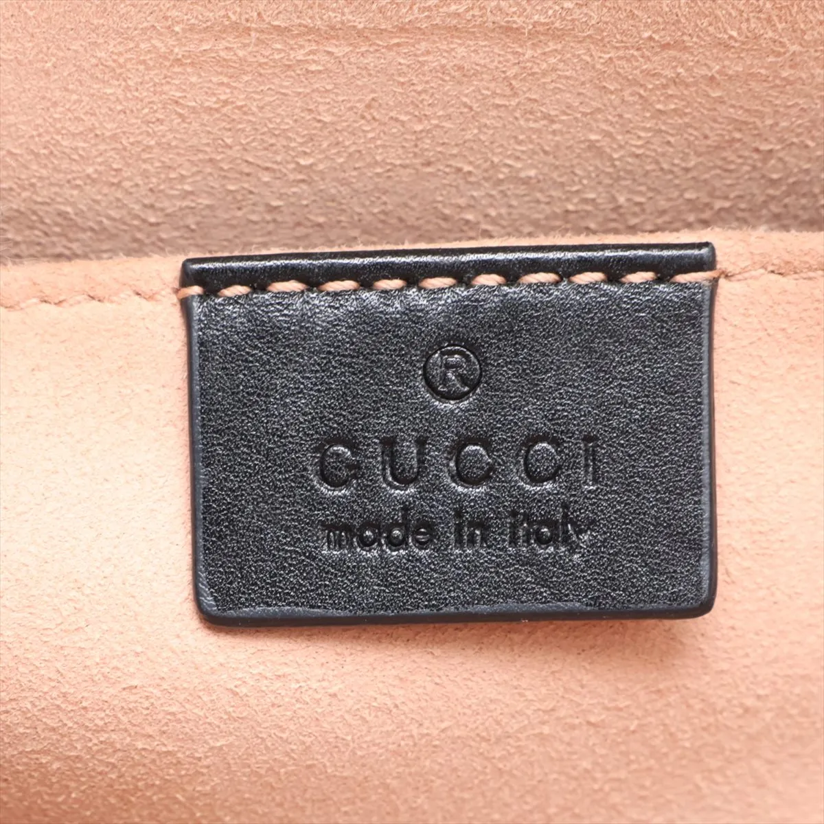 GG Marmont 448450 Leather Clutch Bag, Black — view 7