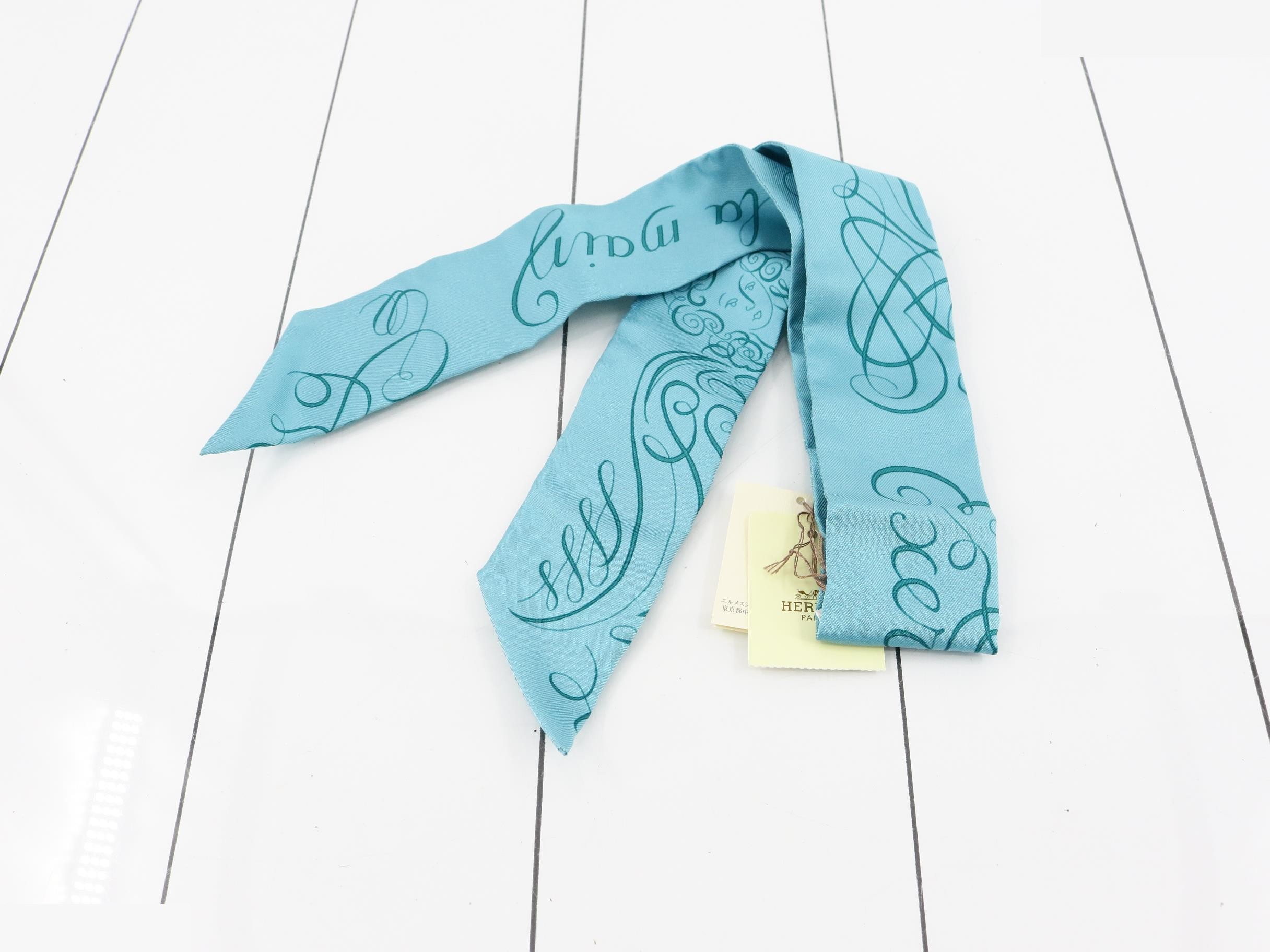 Twilly scarf, unused, with box and tags. — view 2