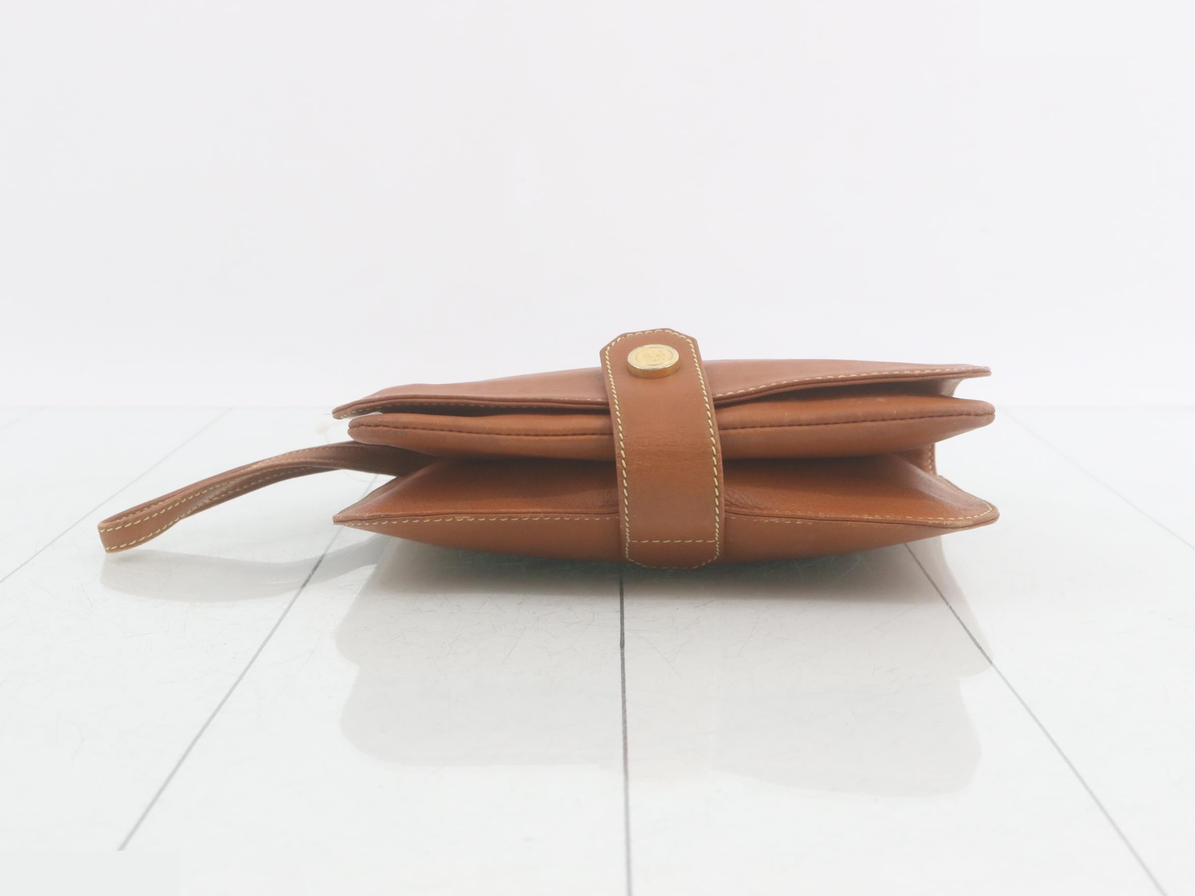 Clutch, calfskin, brown — view 3