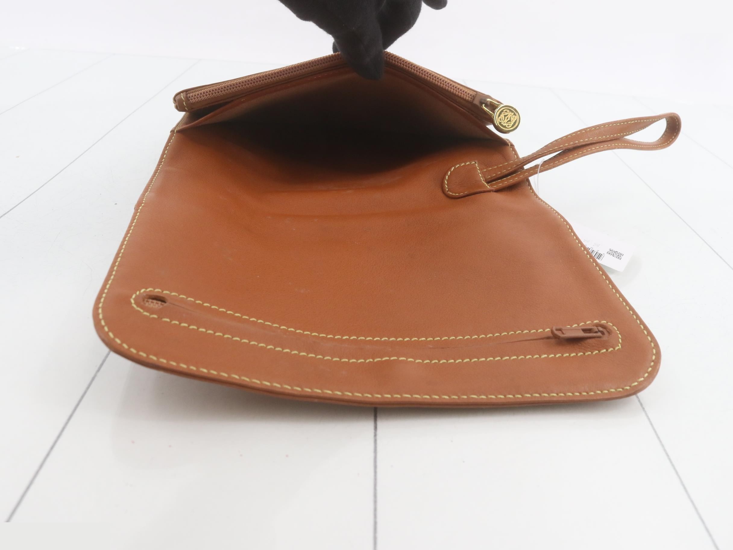 Clutch, calfskin, brown — view 4