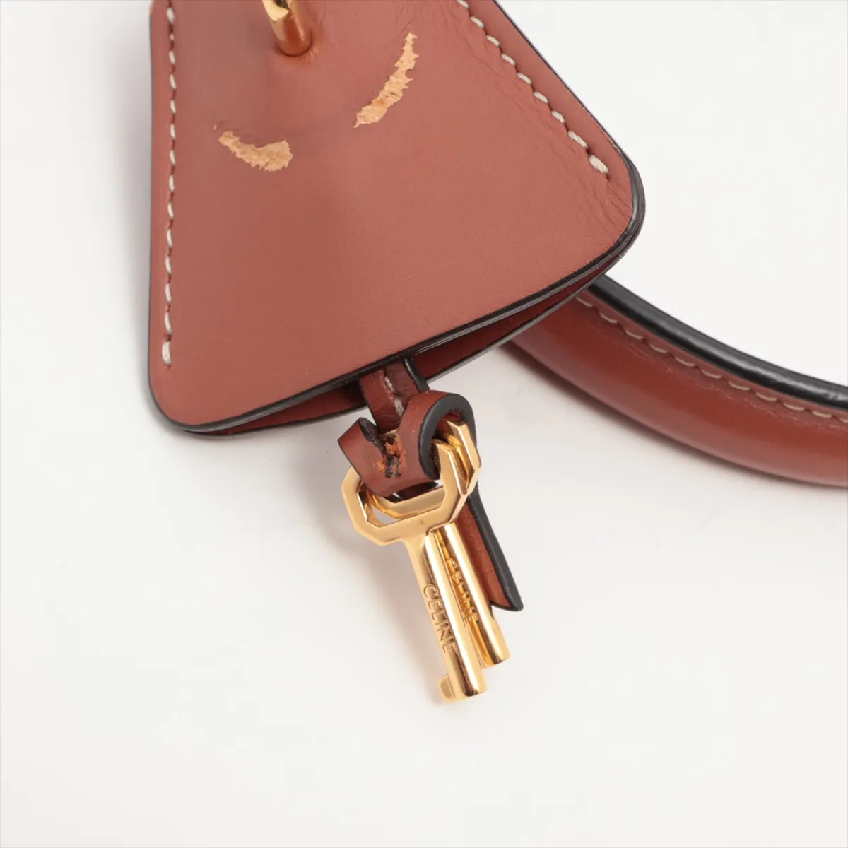 Triomphe PVC x Leather 2WAY Handbag Brown — view 13